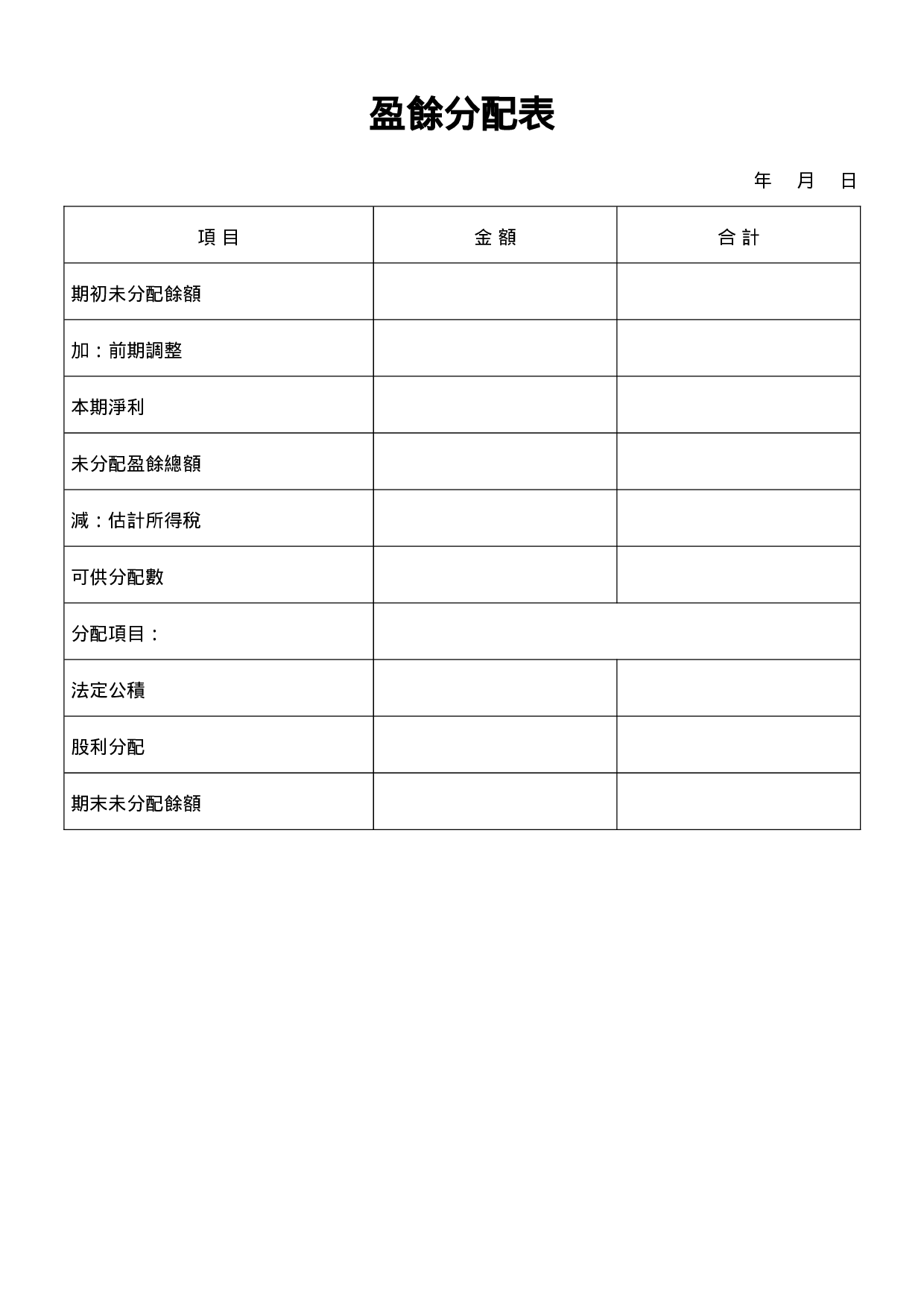 盈余分配表.doc 第1页