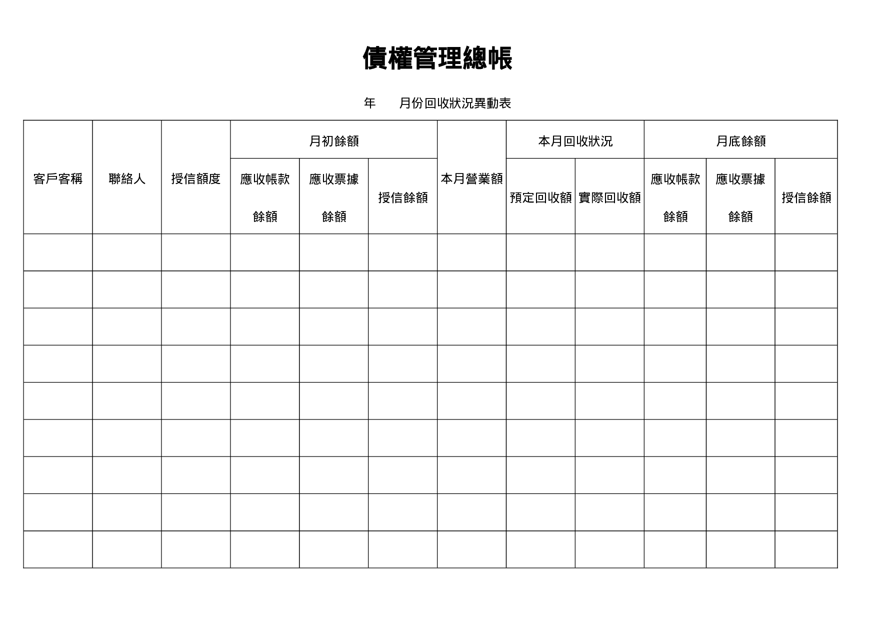 债权管理总帐.doc 第1页