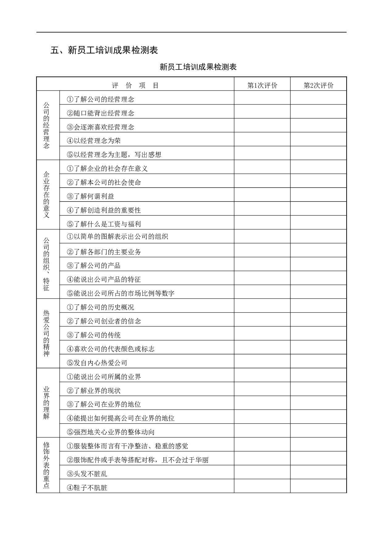 培训管理表格 7个.doc 第6页