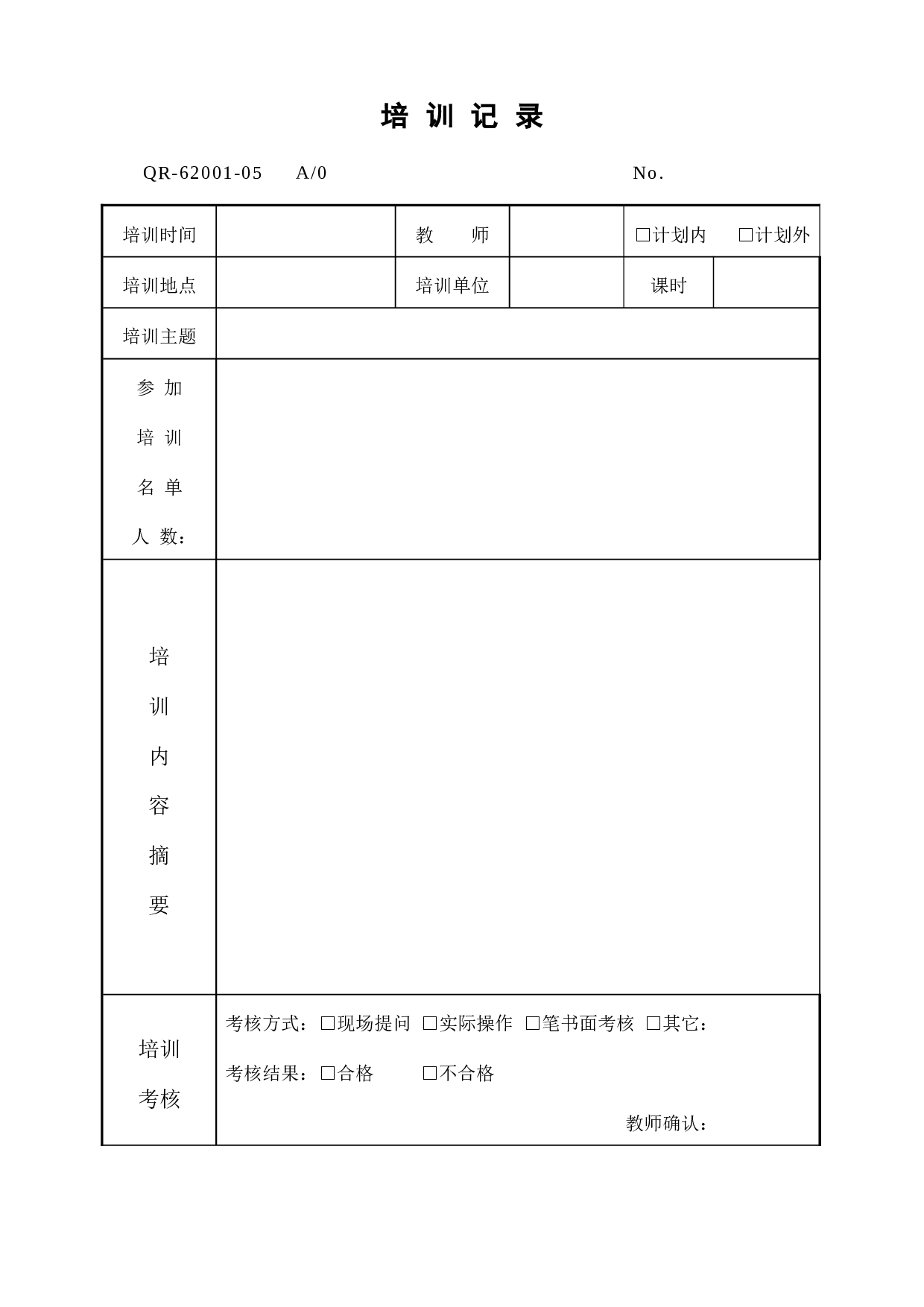 培训记录表格等.doc 第1页