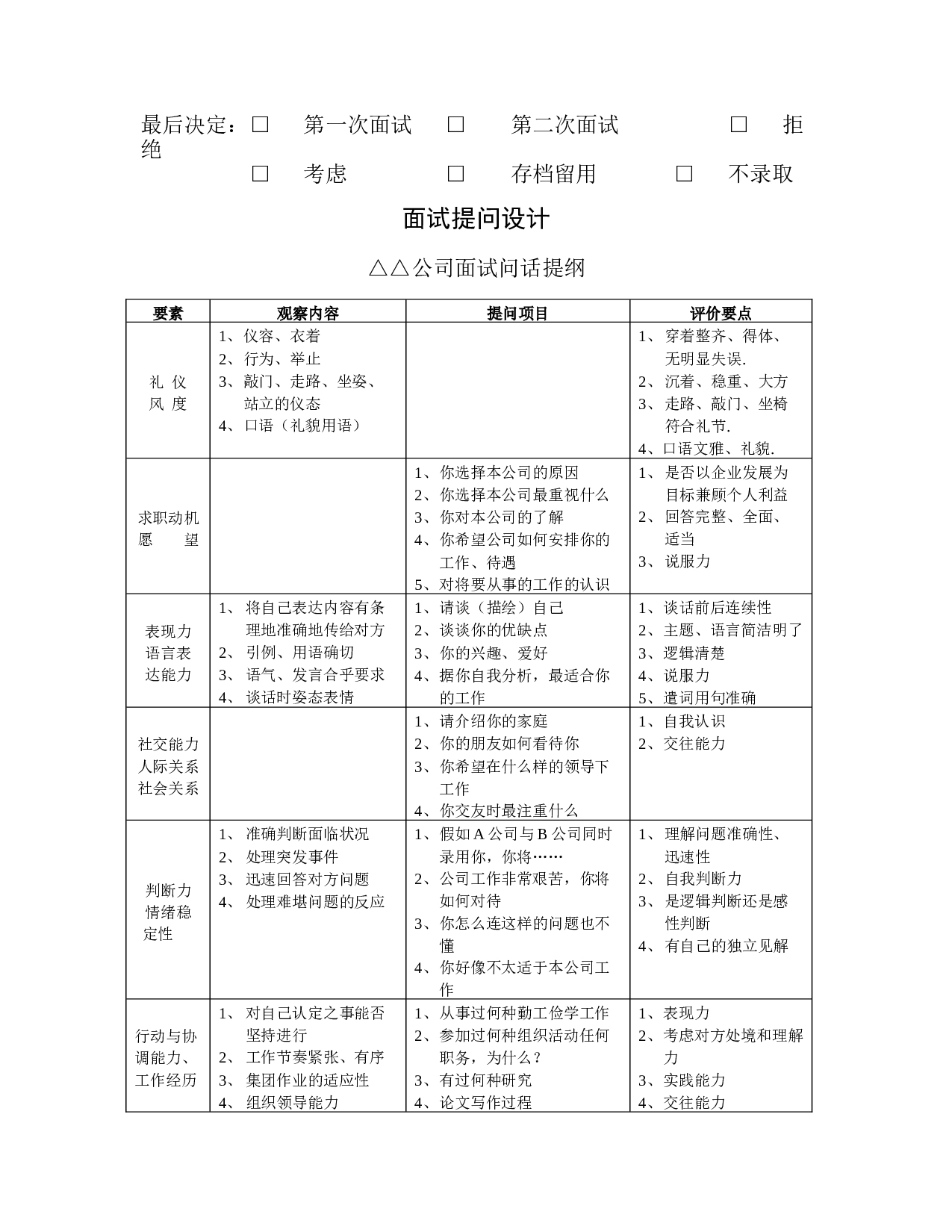 人力资源部使用表格大全 34页.doc 第6页