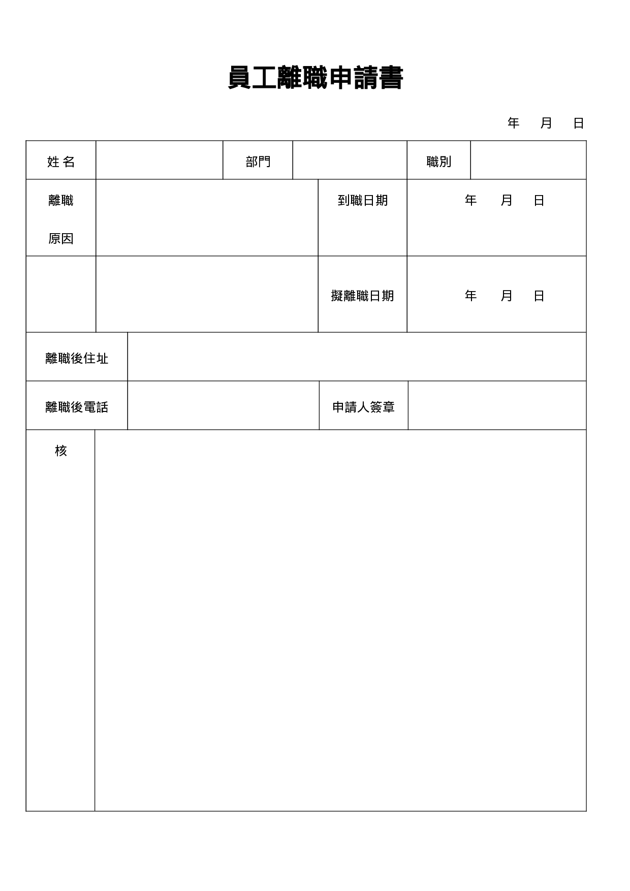 员工离职申请书.doc 第1页
