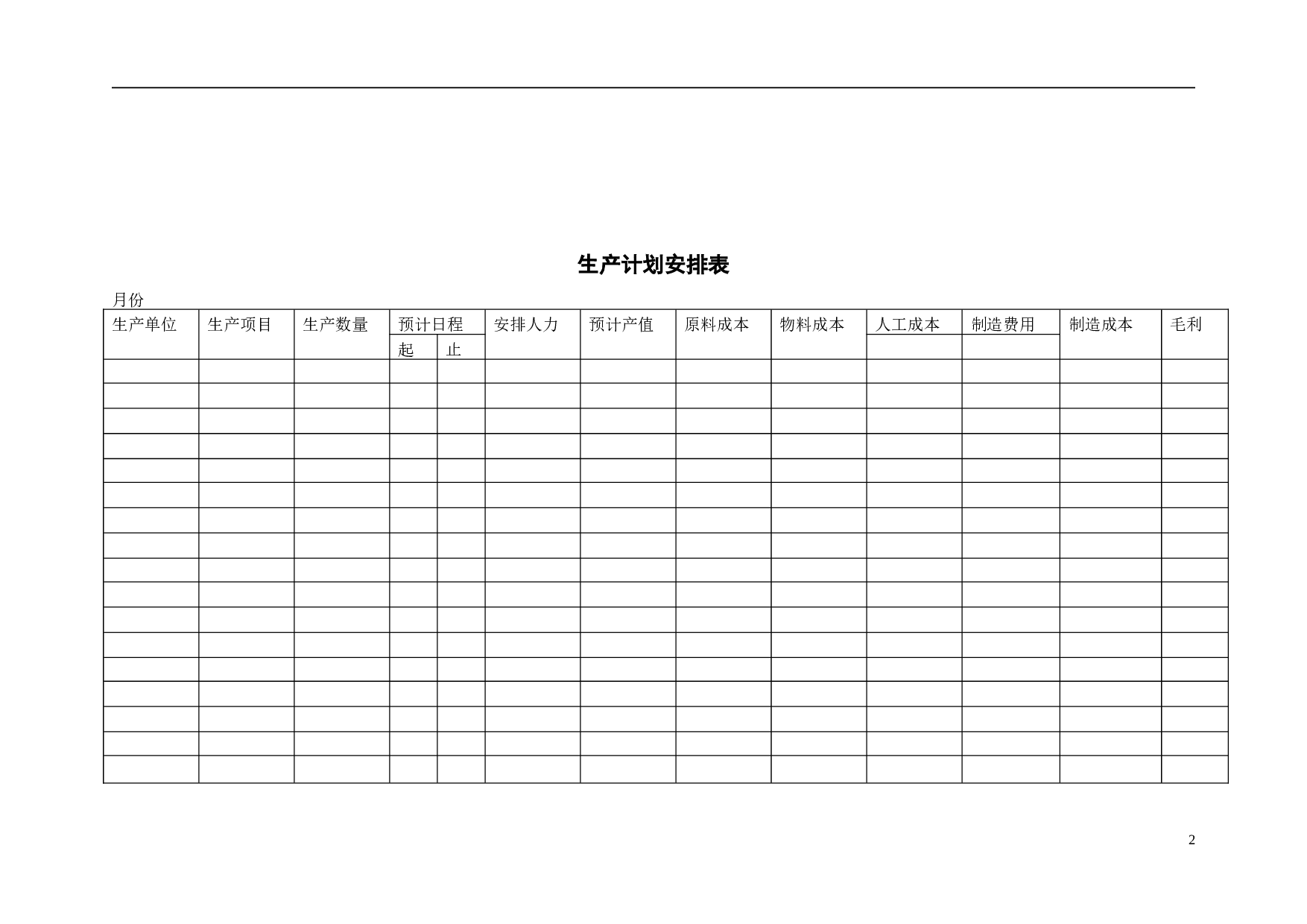 生产部门所需表格汇总 29页.doc 第2页