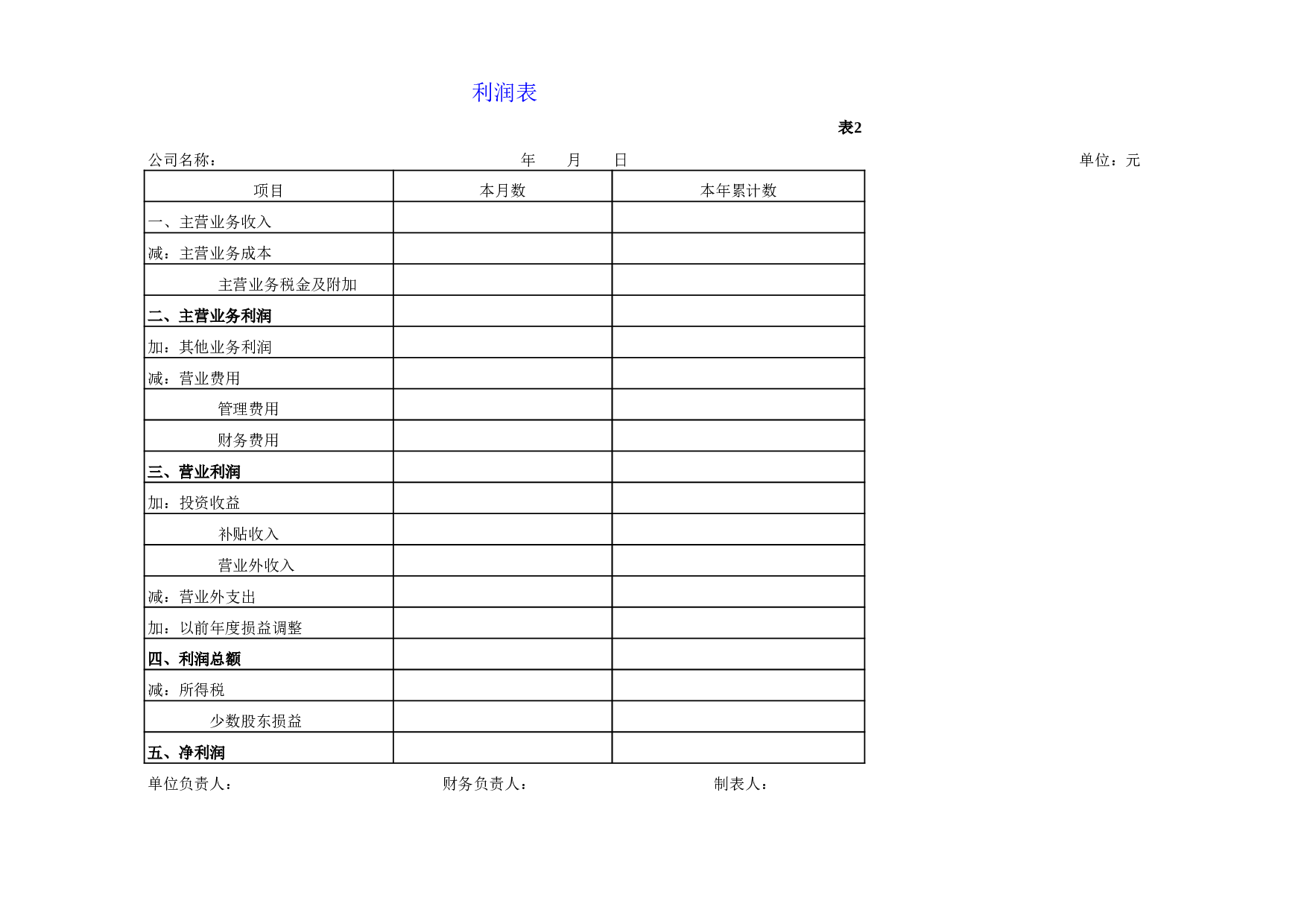 财务报表模板全套(excel).xls 第4页