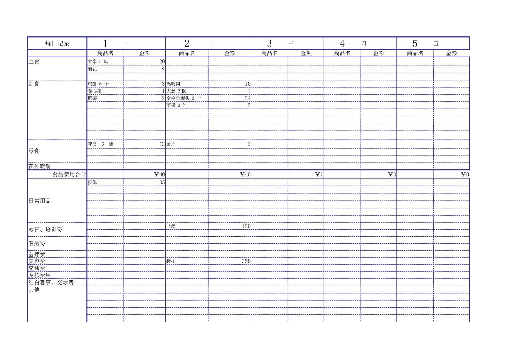 家庭帐本.xlsx 第2页