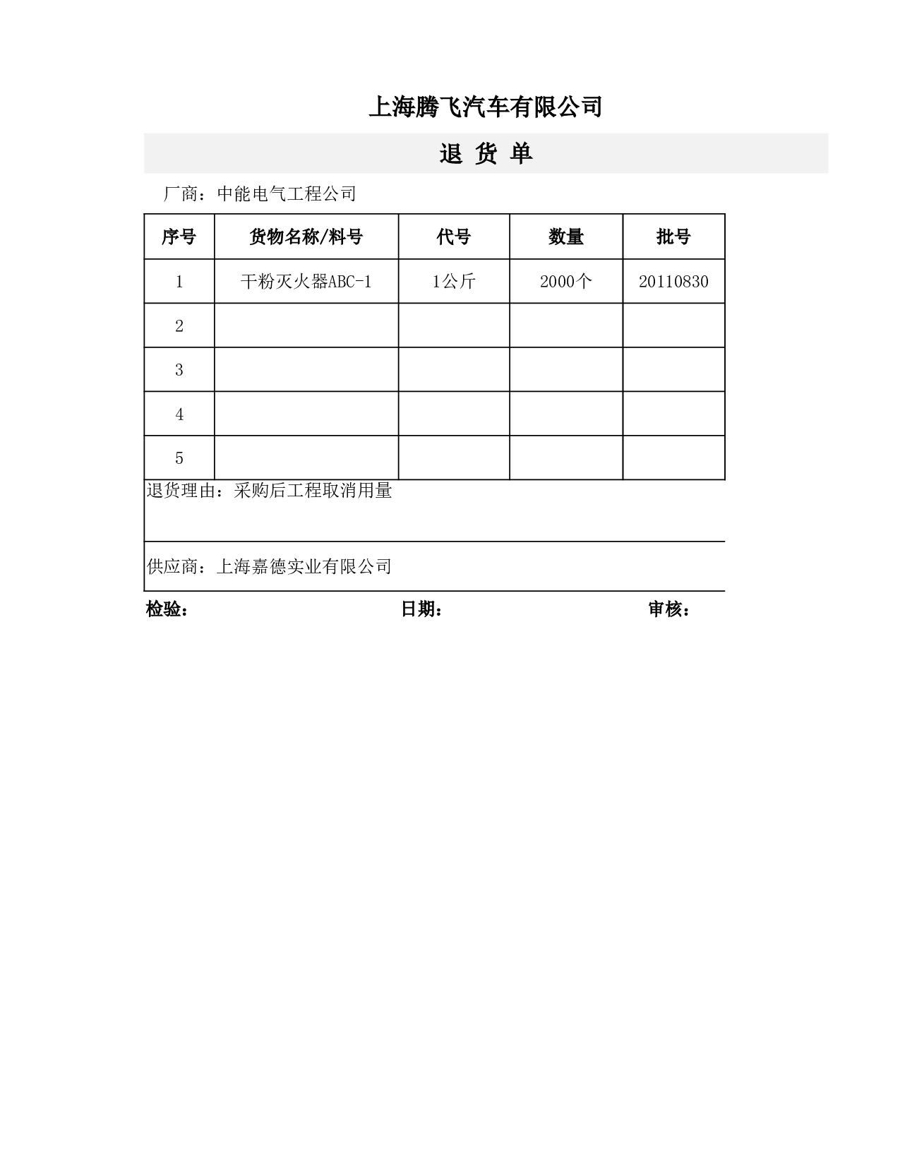 退货单.xlsx 第1页