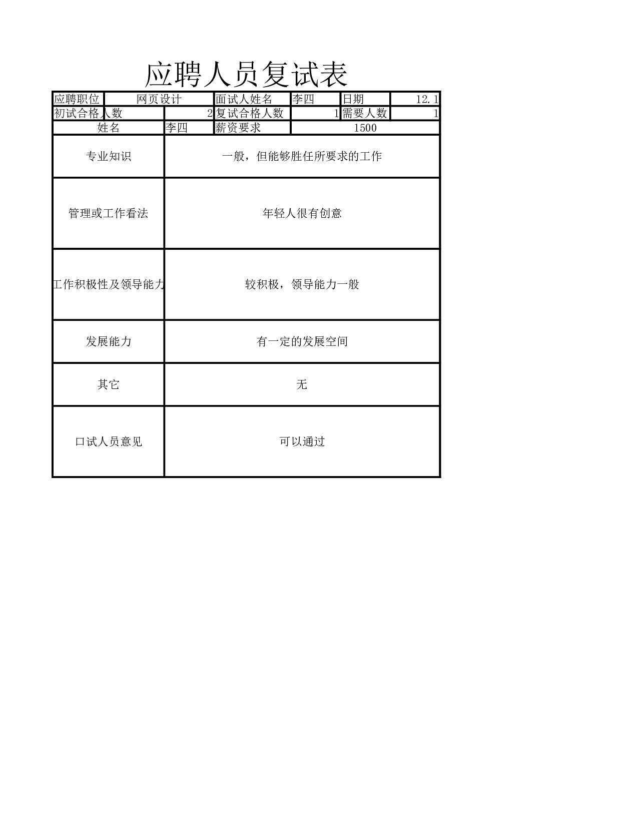 员工招聘表1.xlsx 第4页