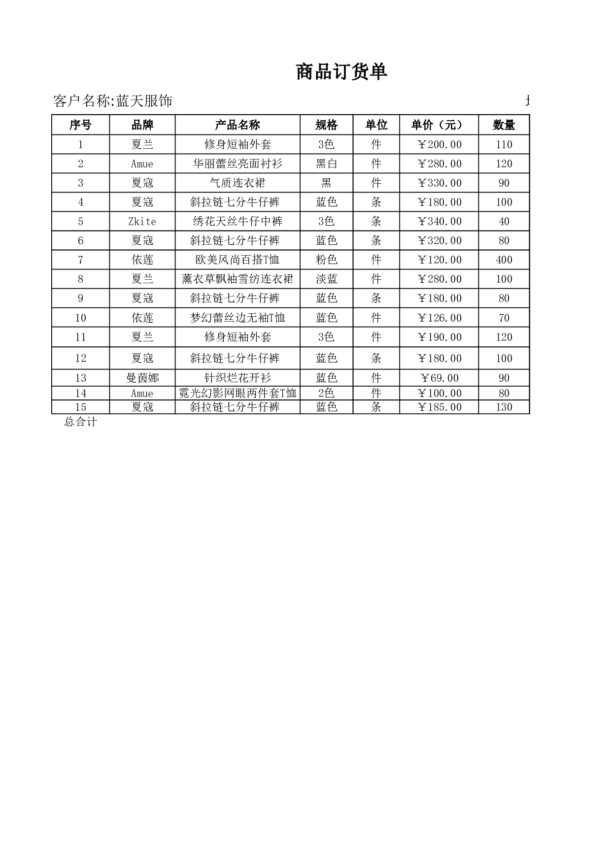 批量订货价格折扣表.xlsx 第1页
