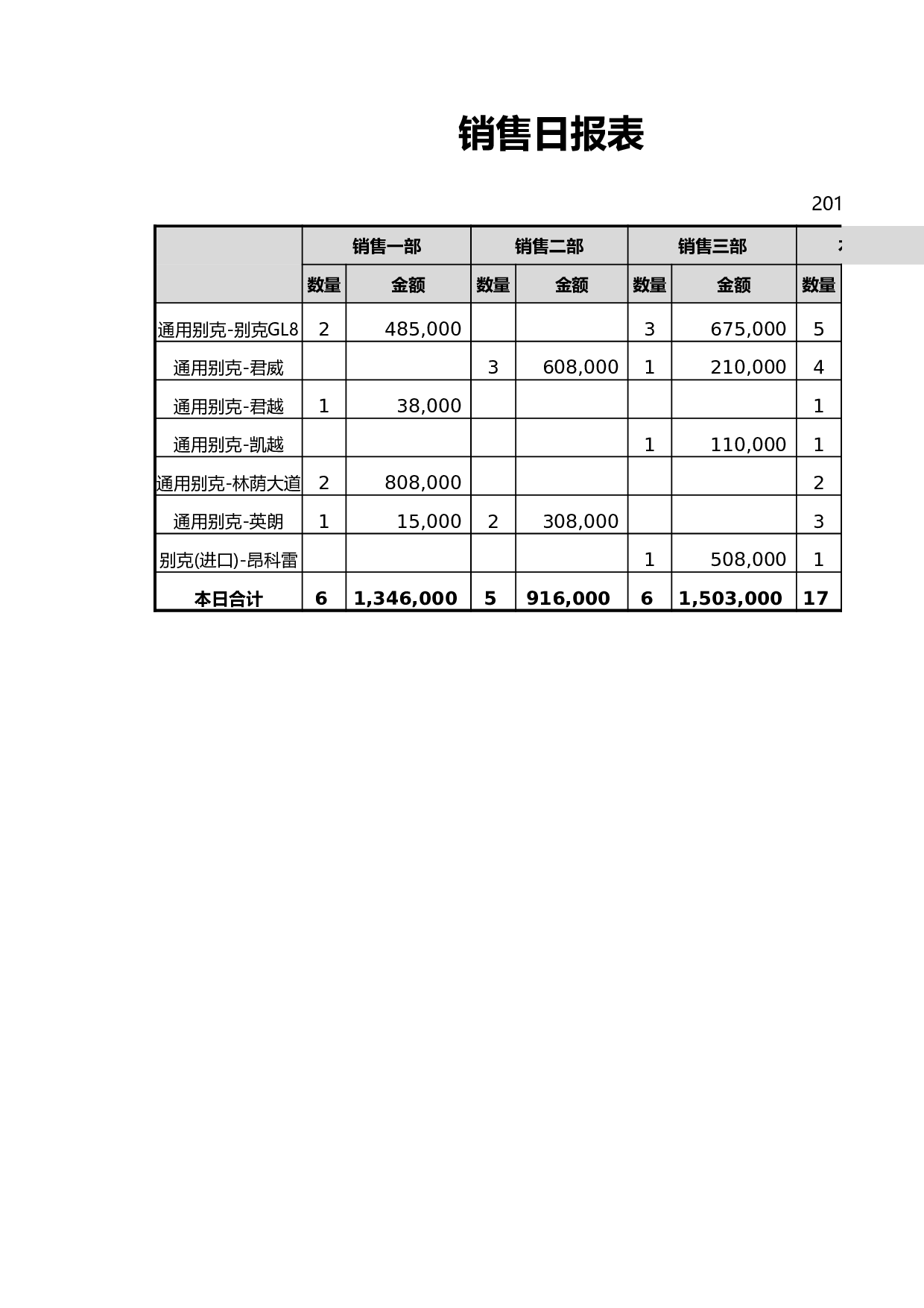 销售月报表.xlsx 第1页