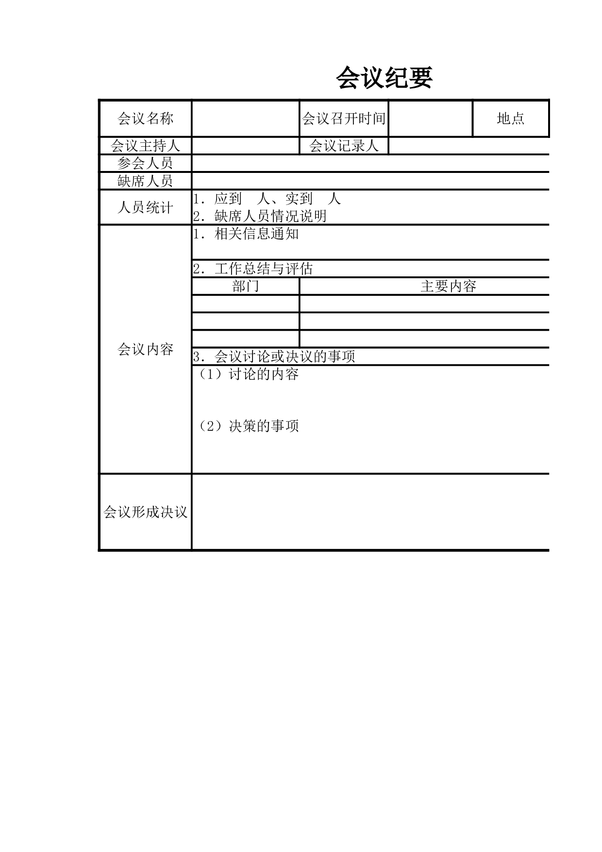 会议纪要.xlsx 第1页