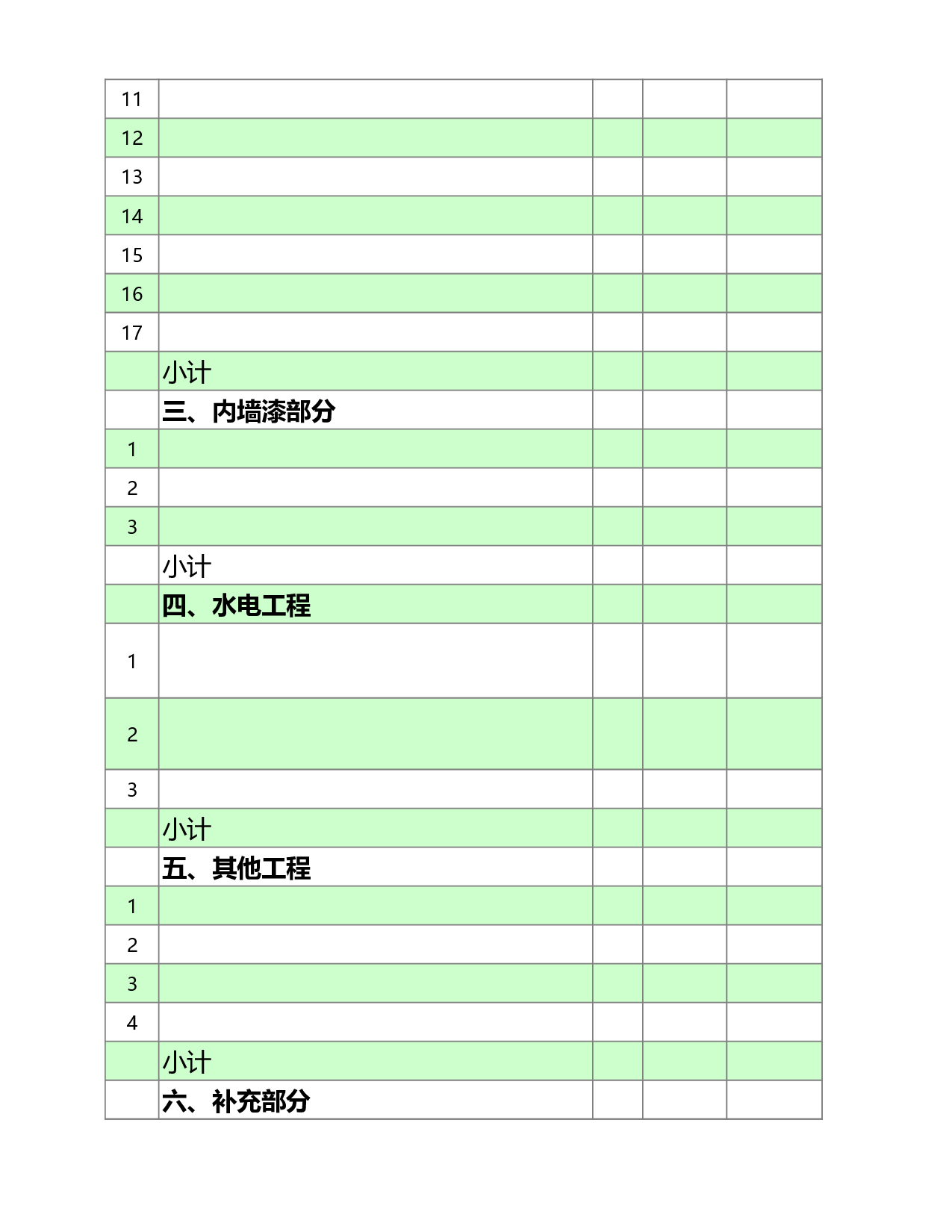 家庭装修材料预算表格格式.xls 第2页