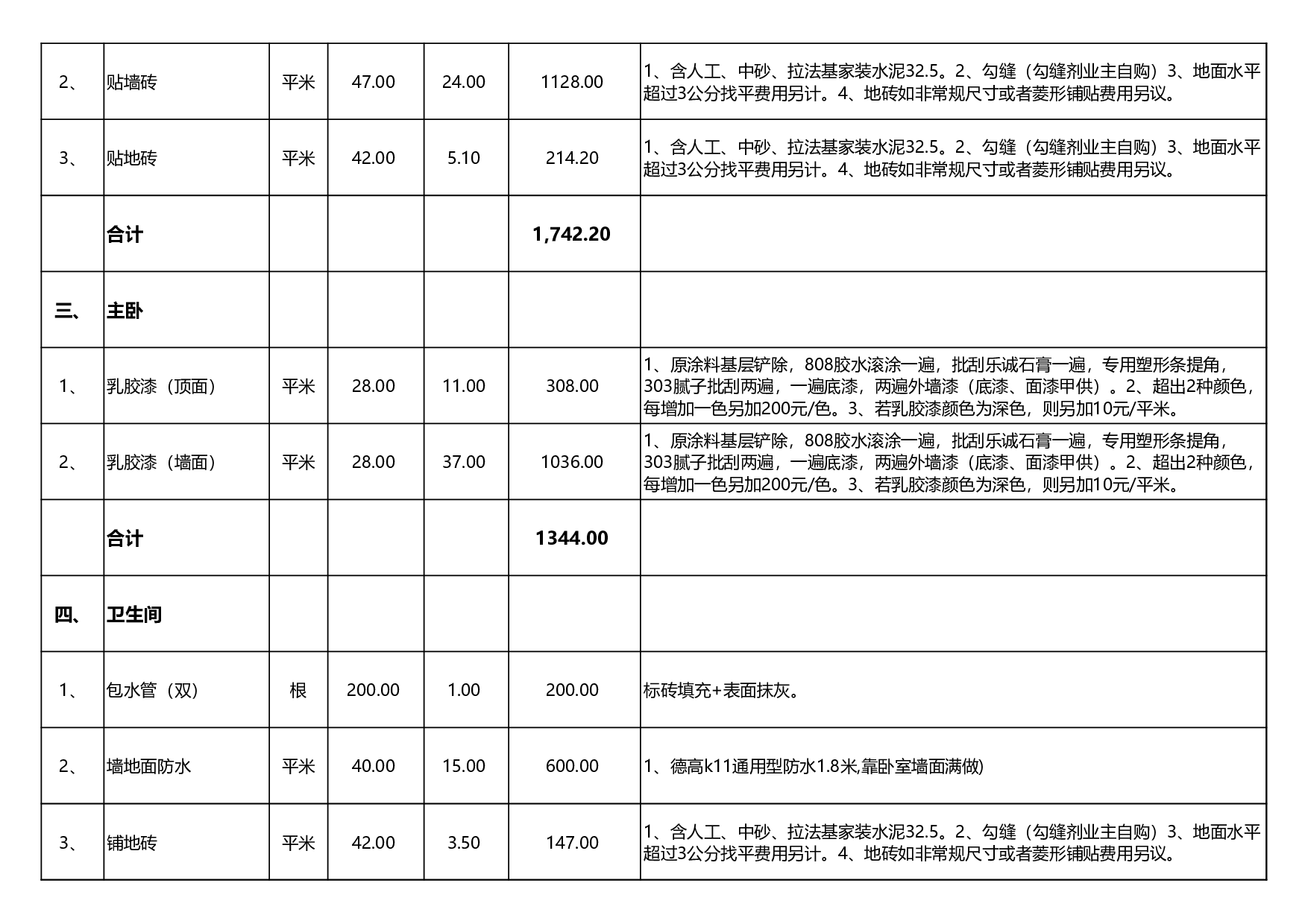 家装预算书.xls 第2页