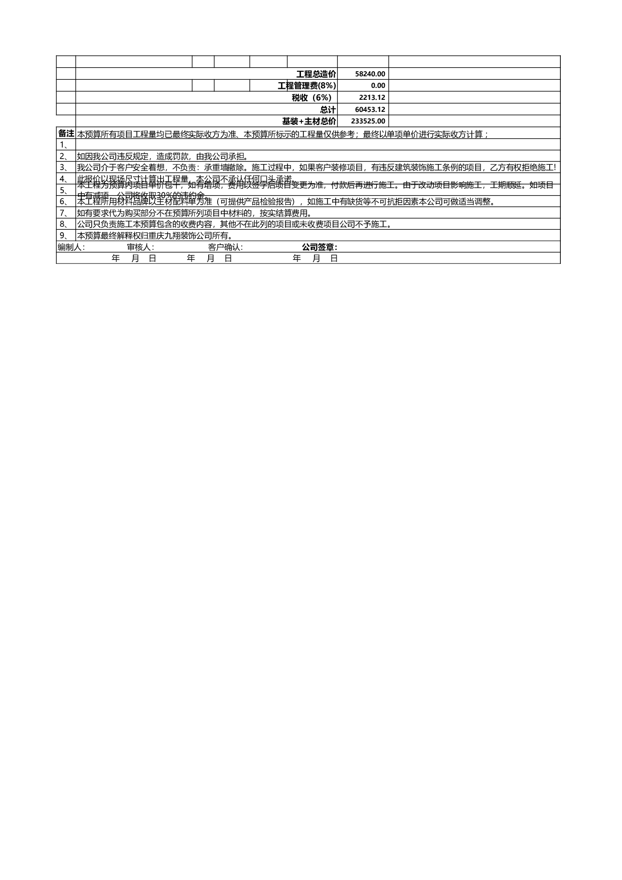 火锅店装修报价预算表.xlsx 第3页