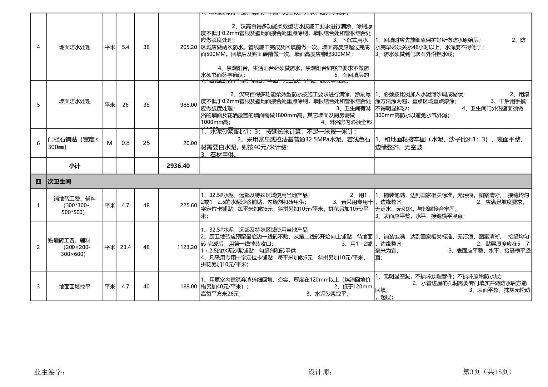 装修预算报价表.xls 第3页