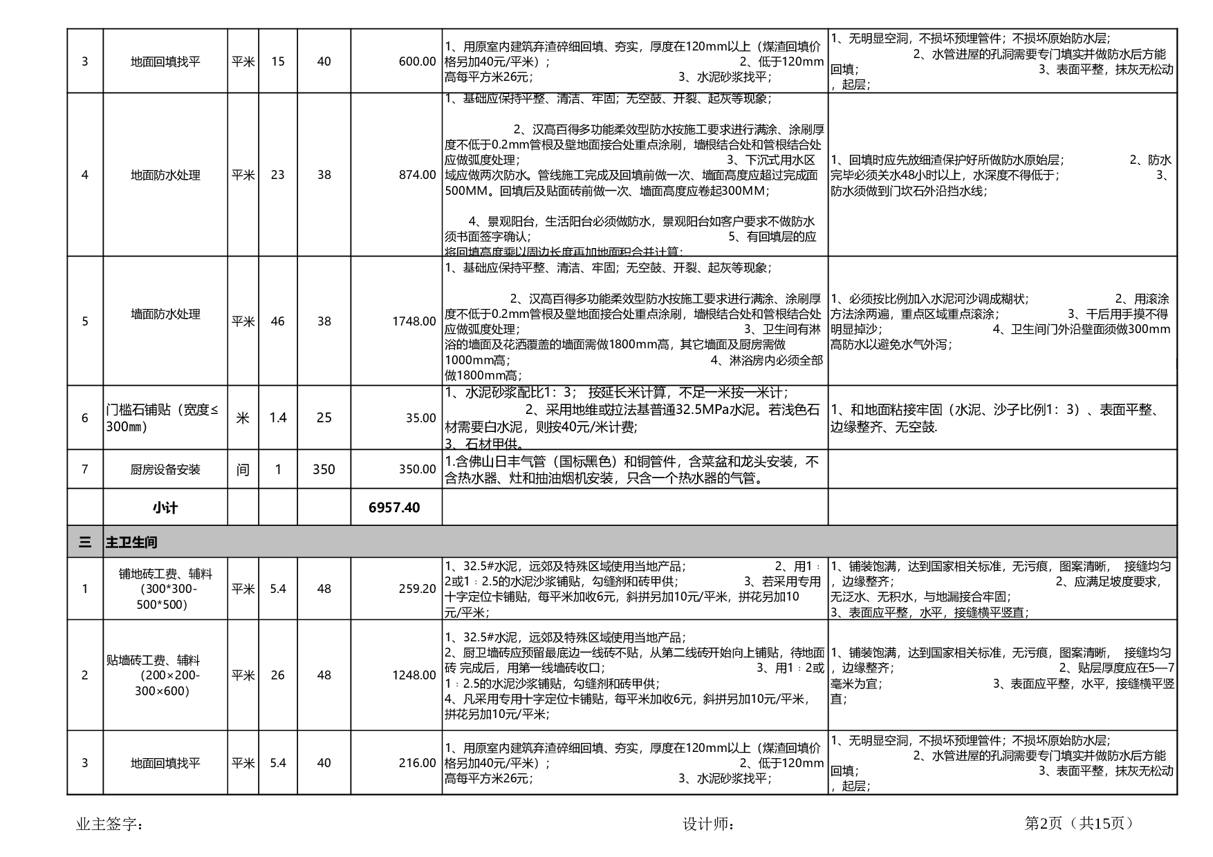 装修预算报价表.xls 第2页