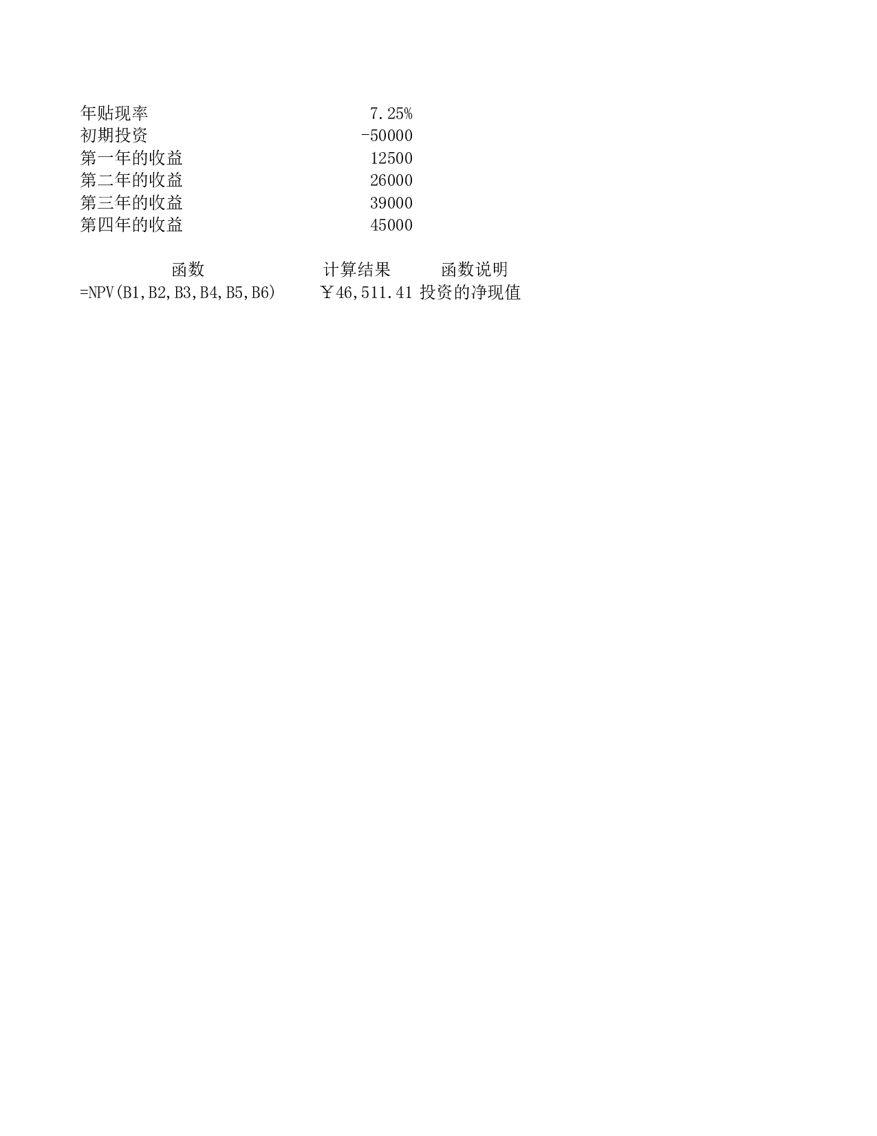 NPV.xls 第1页