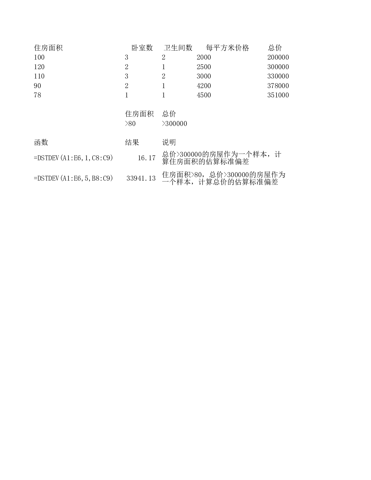 DSTDEV.xls 第1页