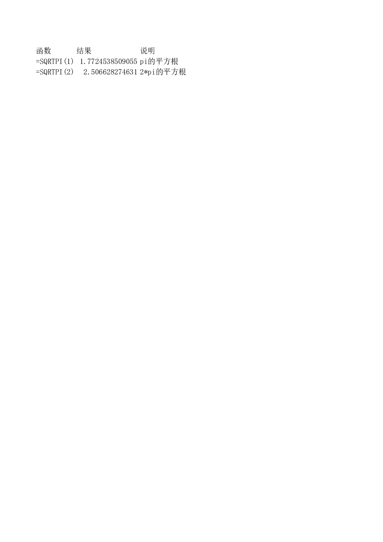SQRTPI.xls 第1页
