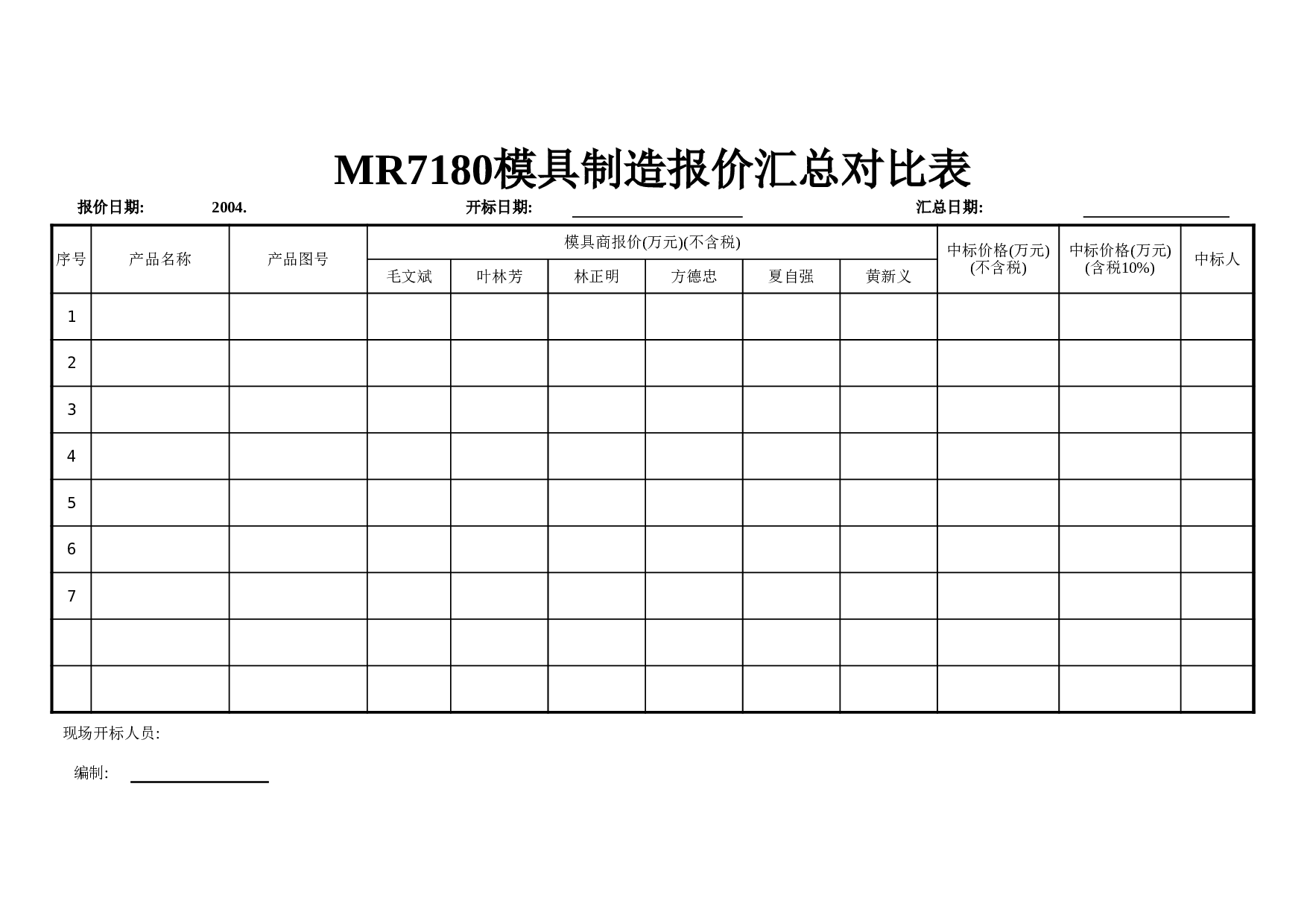 模具报价单样本(国内).xls 第6页