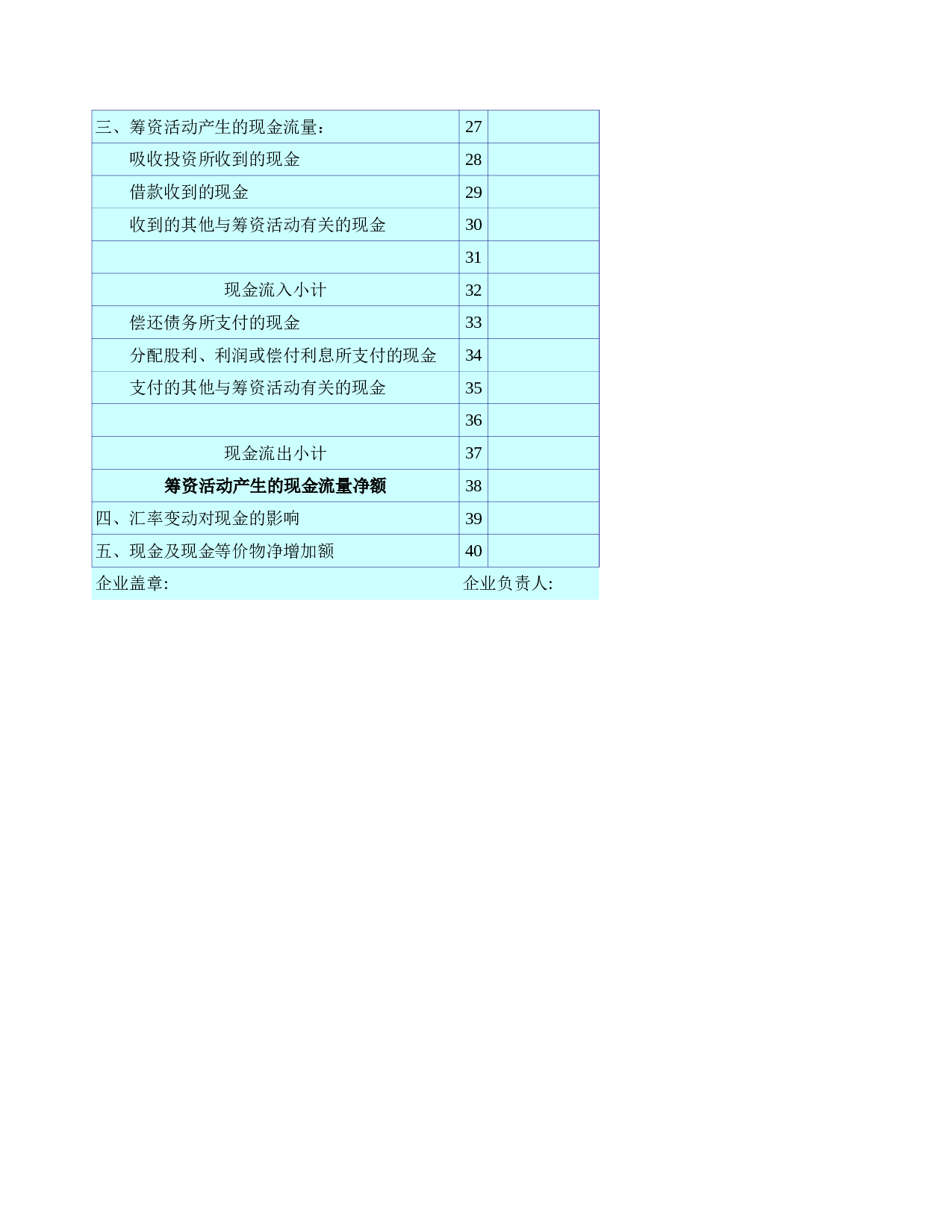 企业现金流量表.xls 第2页