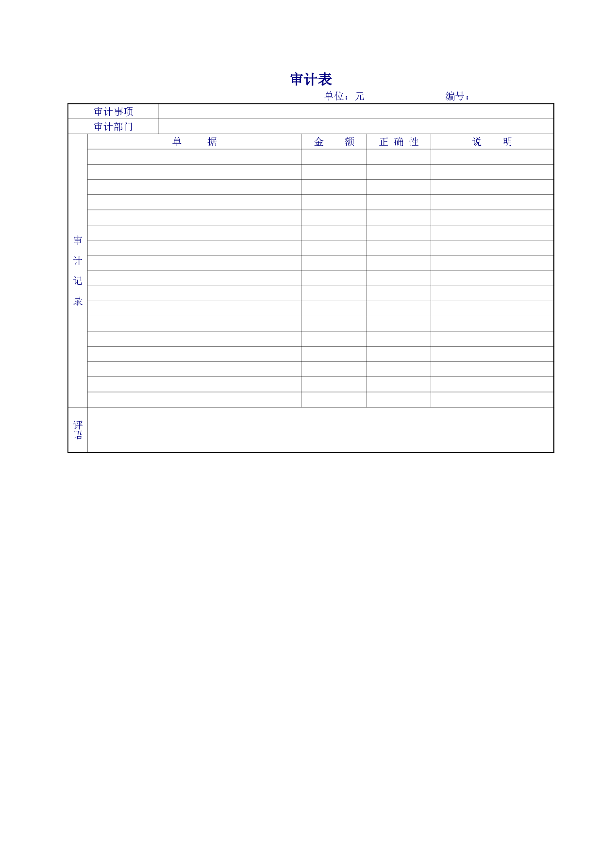 公司审计表报告单.xls 第2页