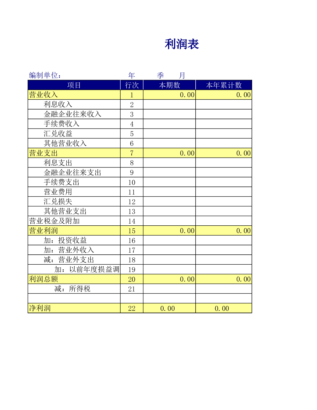 利润表3.xls 第1页