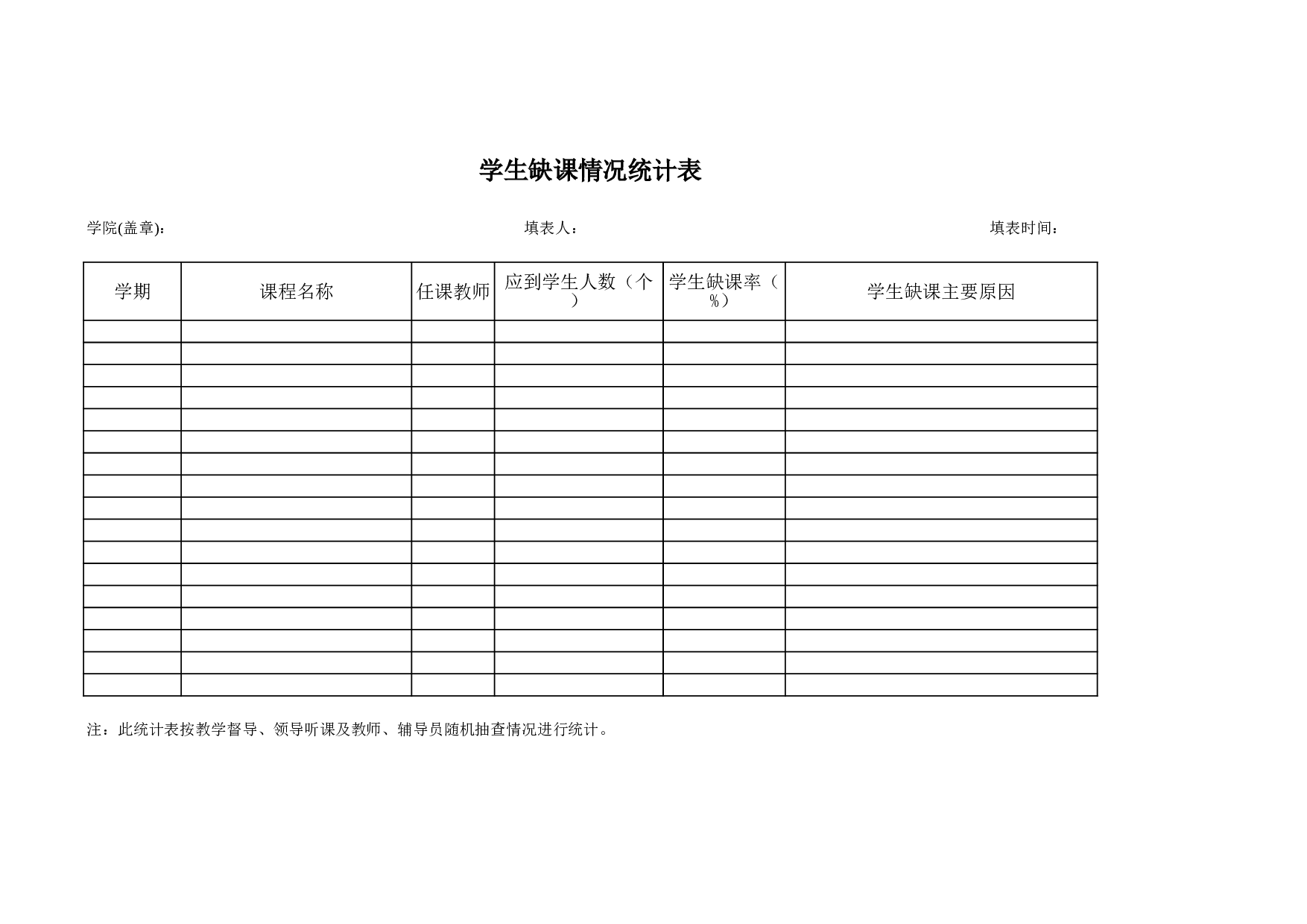 学生缺课情况统计表.xls 第1页