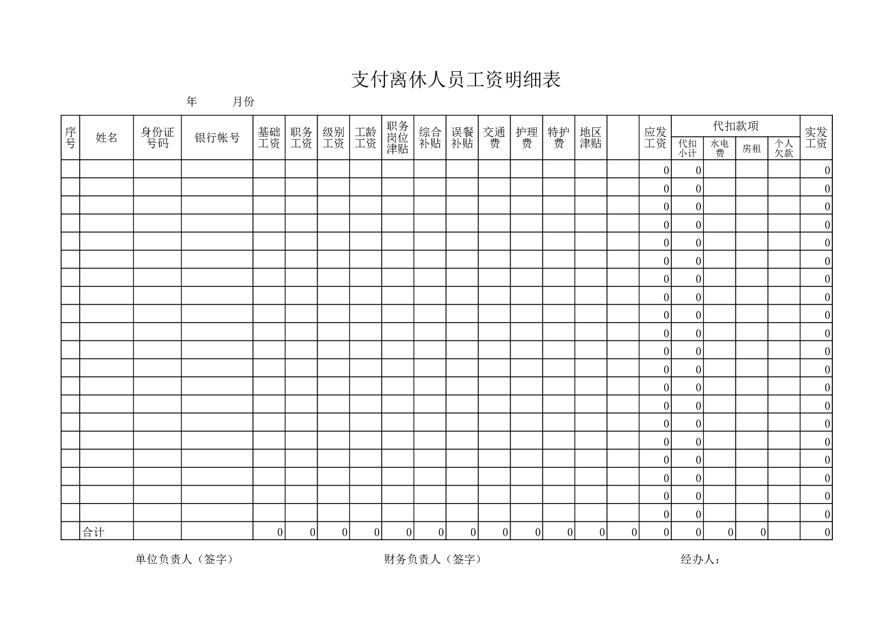 支付离休人员工资明细表.xls 第1页