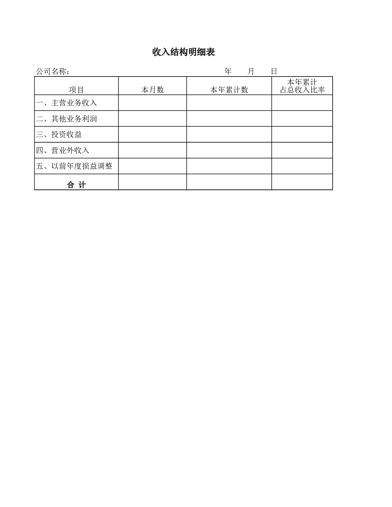 收入结构明细表.xls 第1页