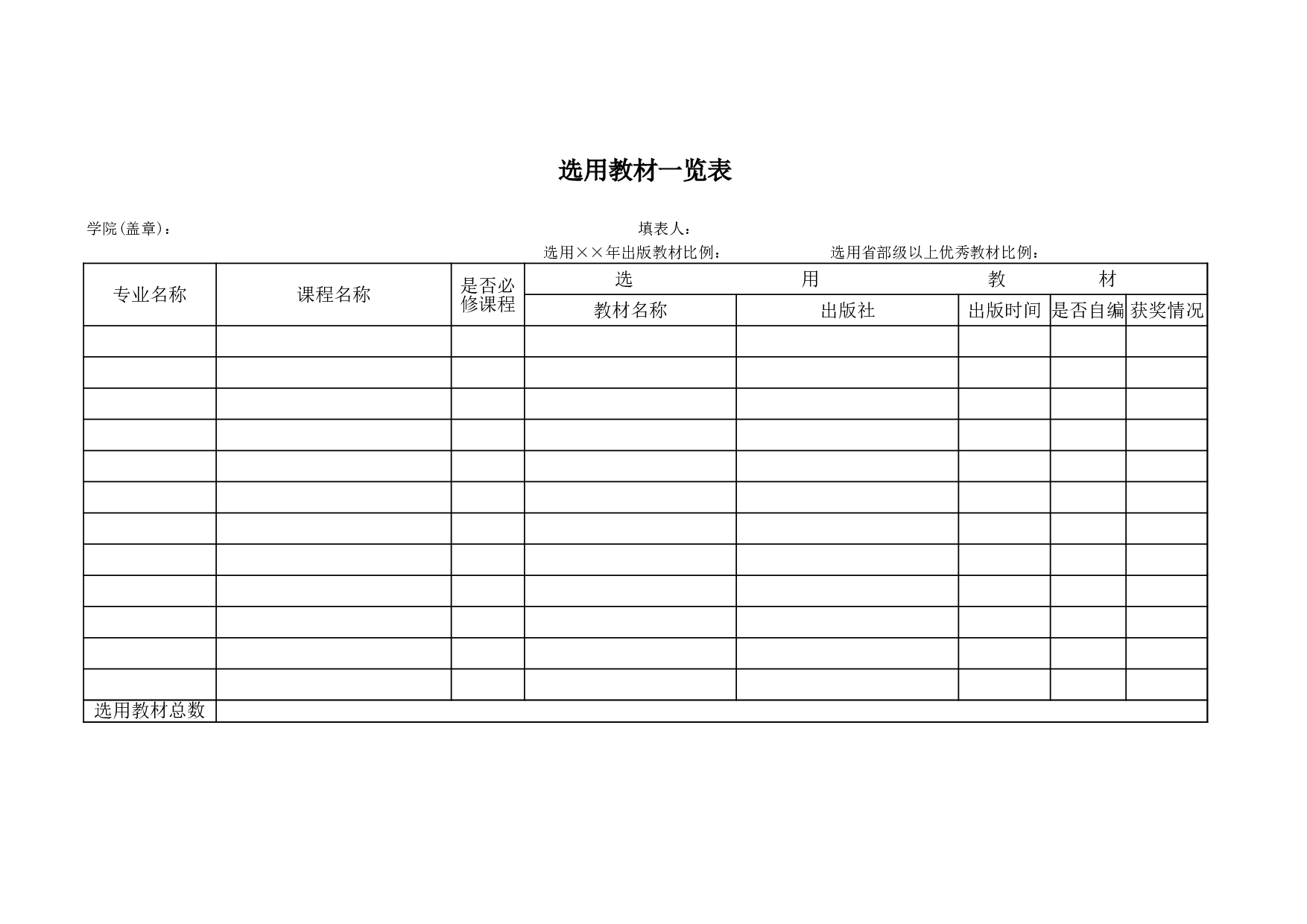 近三年选用教材情况一览表.xls 第1页