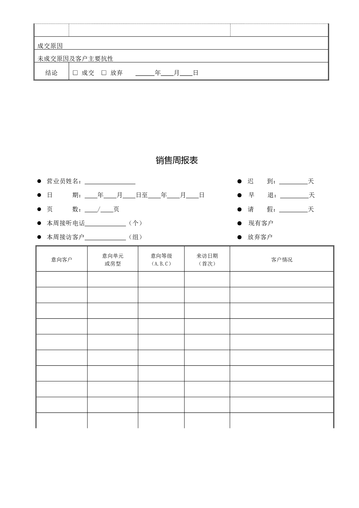 整套销售表格大全 14页.doc 第6页