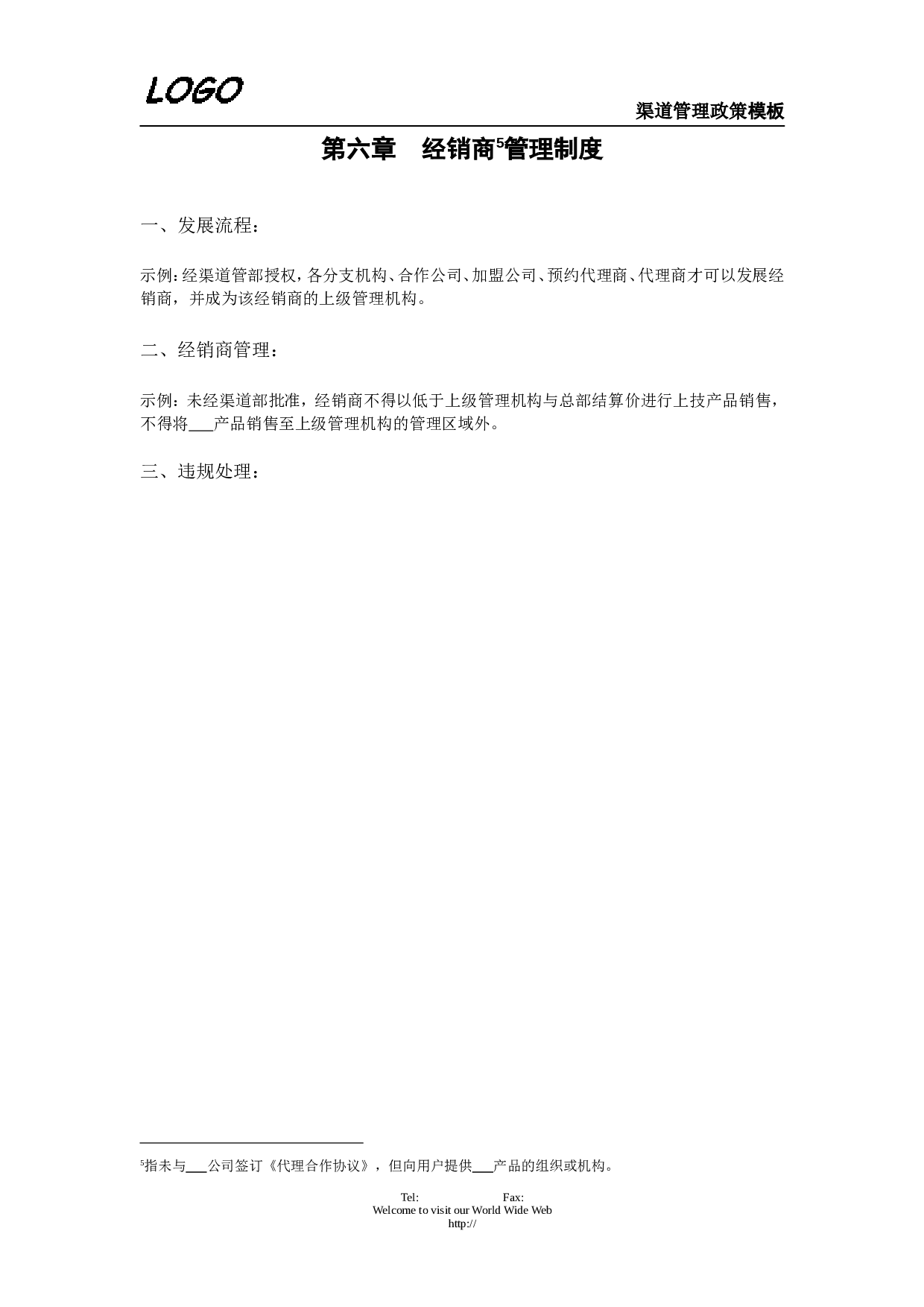 分销渠道管理政策.doc 第5页