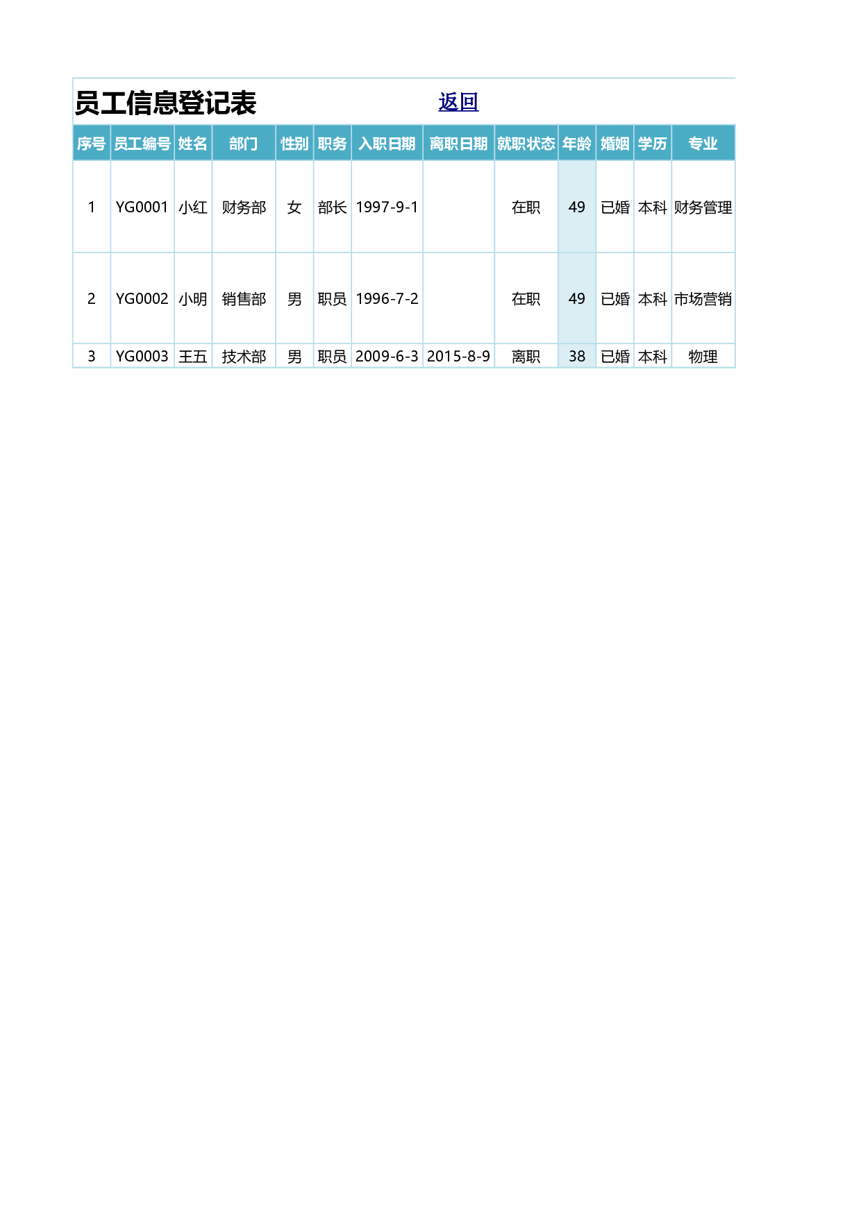 人事档案登记及查询系统.xlsx 第3页