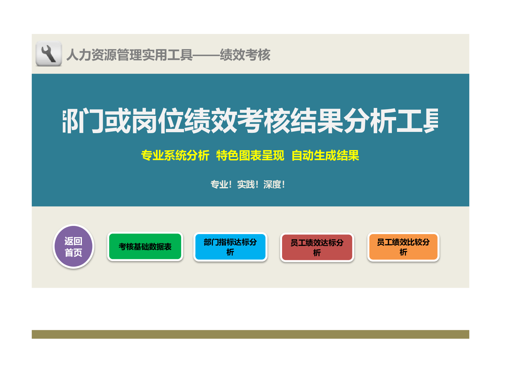 绩效考核结果分析系统excel模板.xlsx 第1页