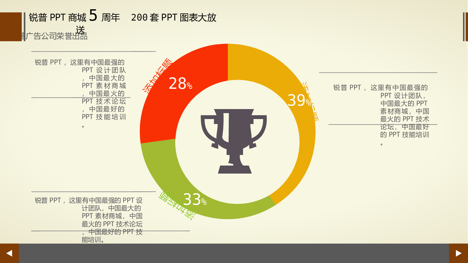 200张&mdash;&mdash;扁平化多彩商务PPT图表.ppt 第4页