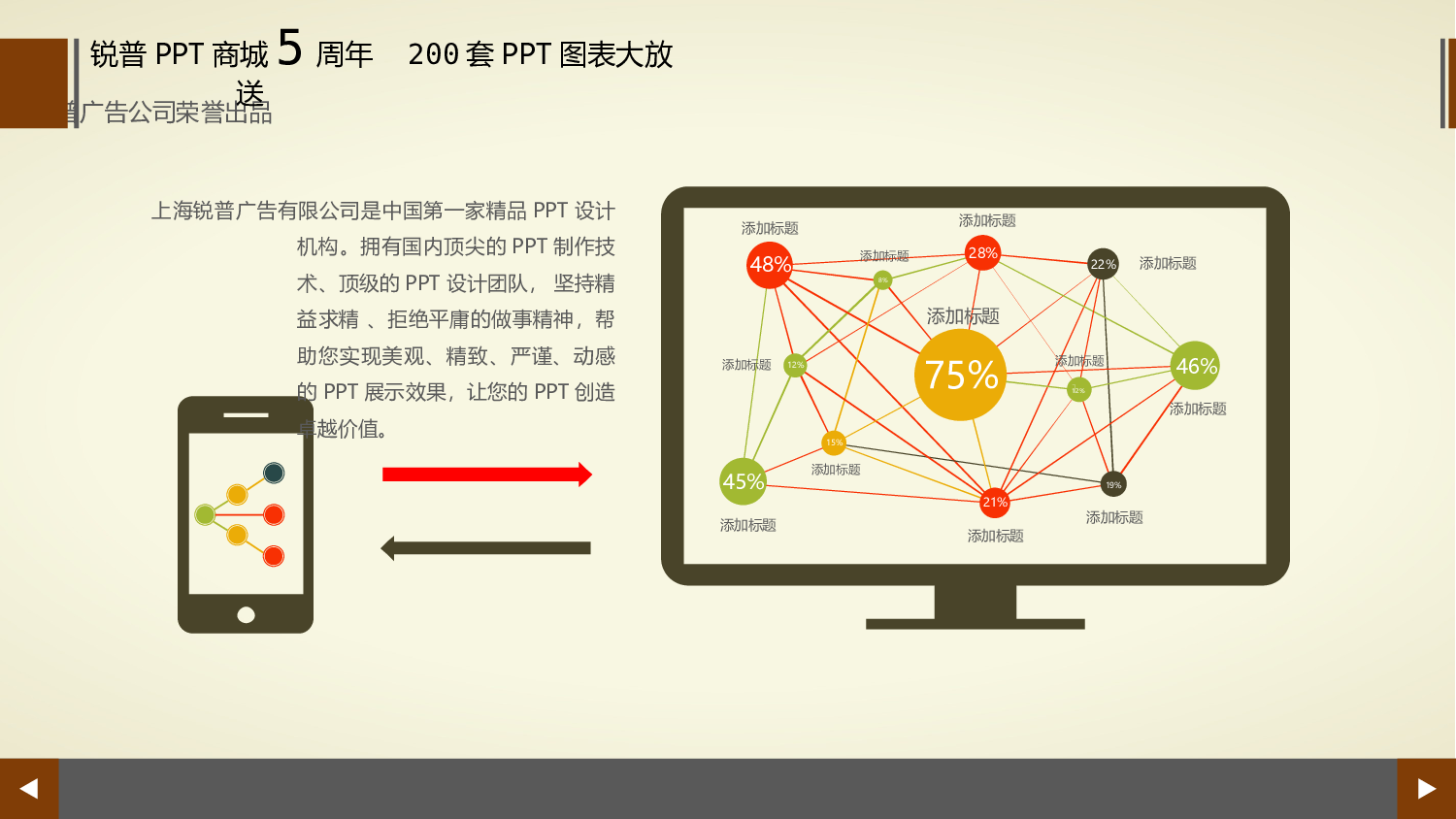 200张&mdash;&mdash;扁平化多彩商务PPT图表.ppt 第1页