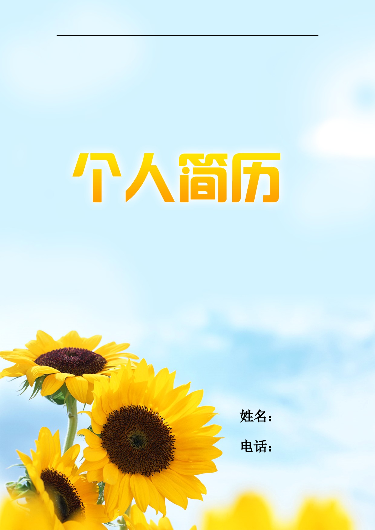 8) 绚丽简历模板.doc 第1页