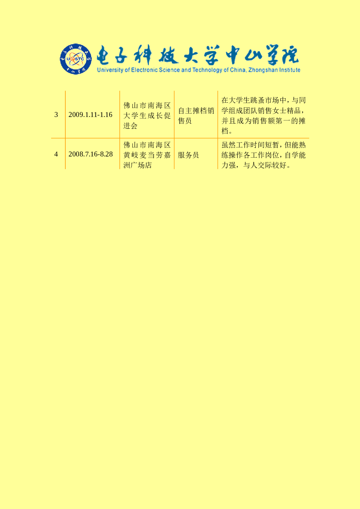 简历016-多色彩表格85.doc 第5页
