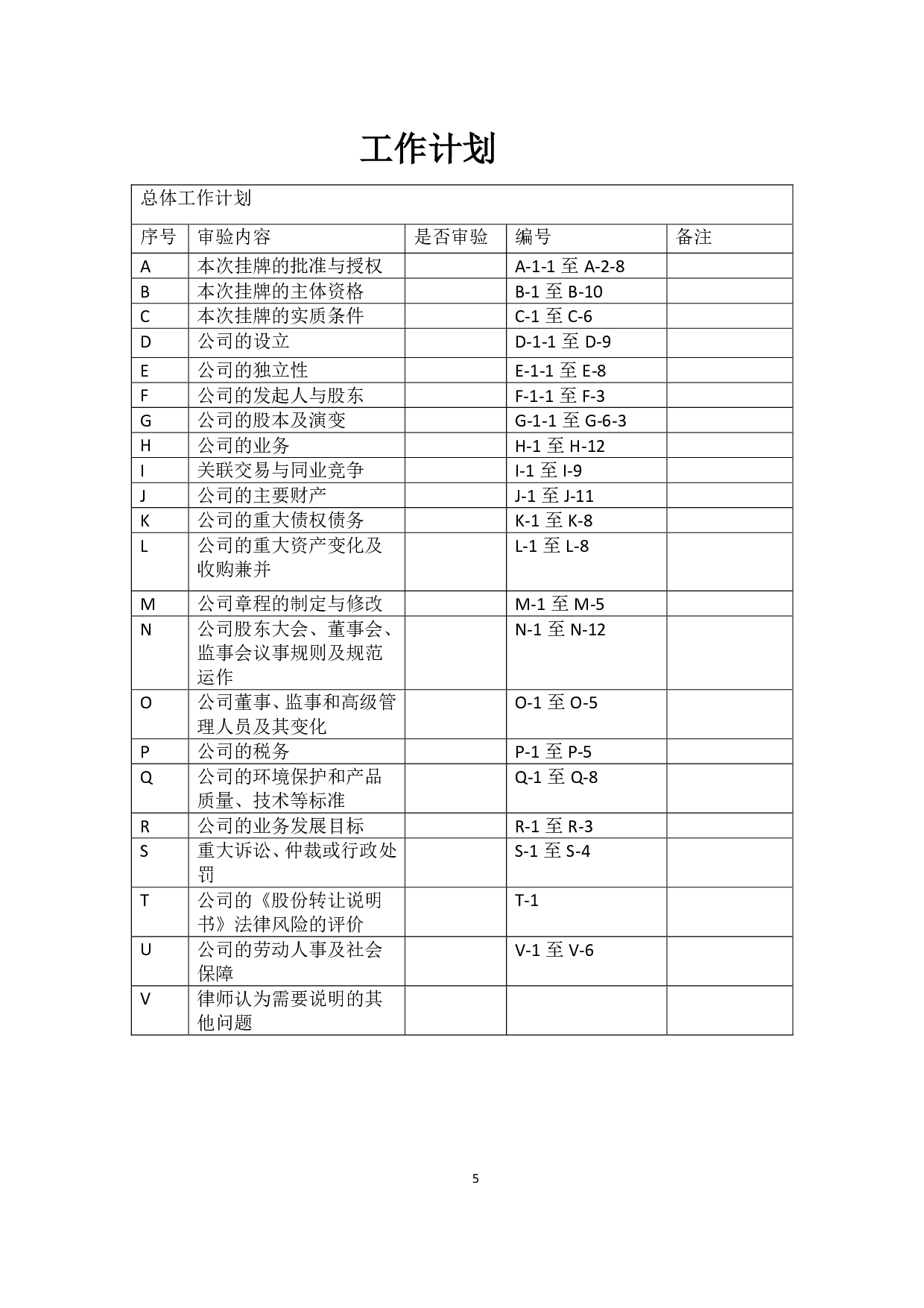 新三板律师尽职调查工作底稿模板整理.pdf 第6页