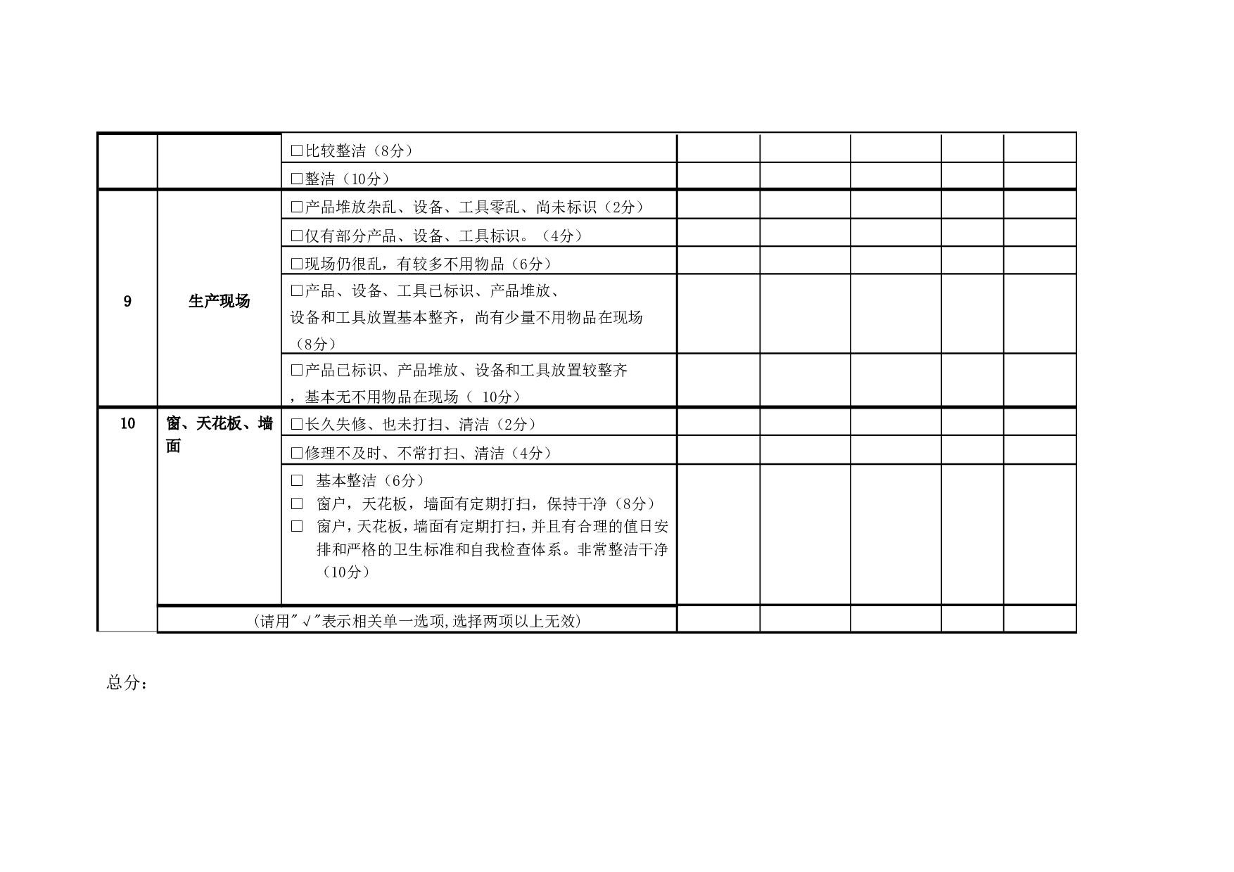 05-5S管理检查表(生产现场实用版）.doc 第3页