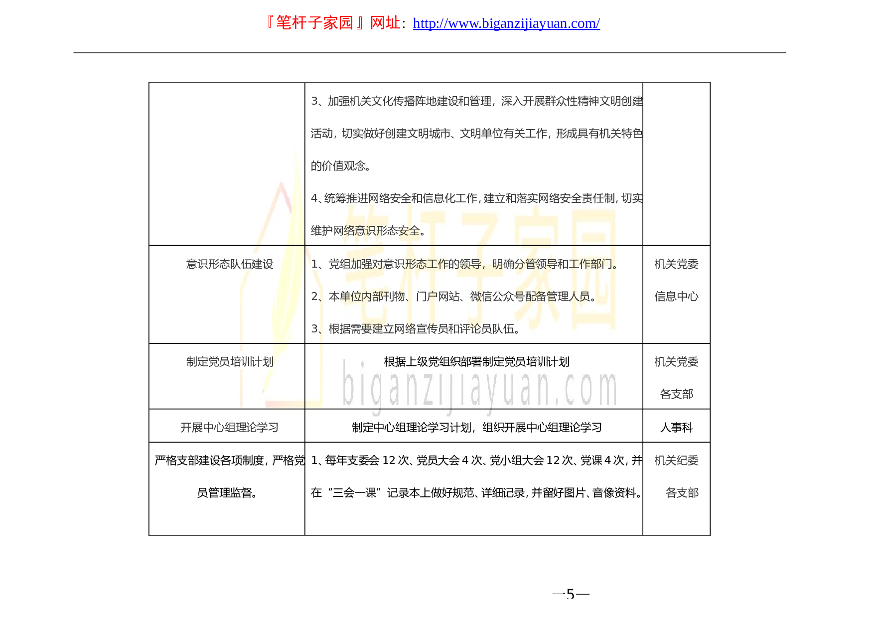 134162023年度机关党建工作任务清单.doc 第5页