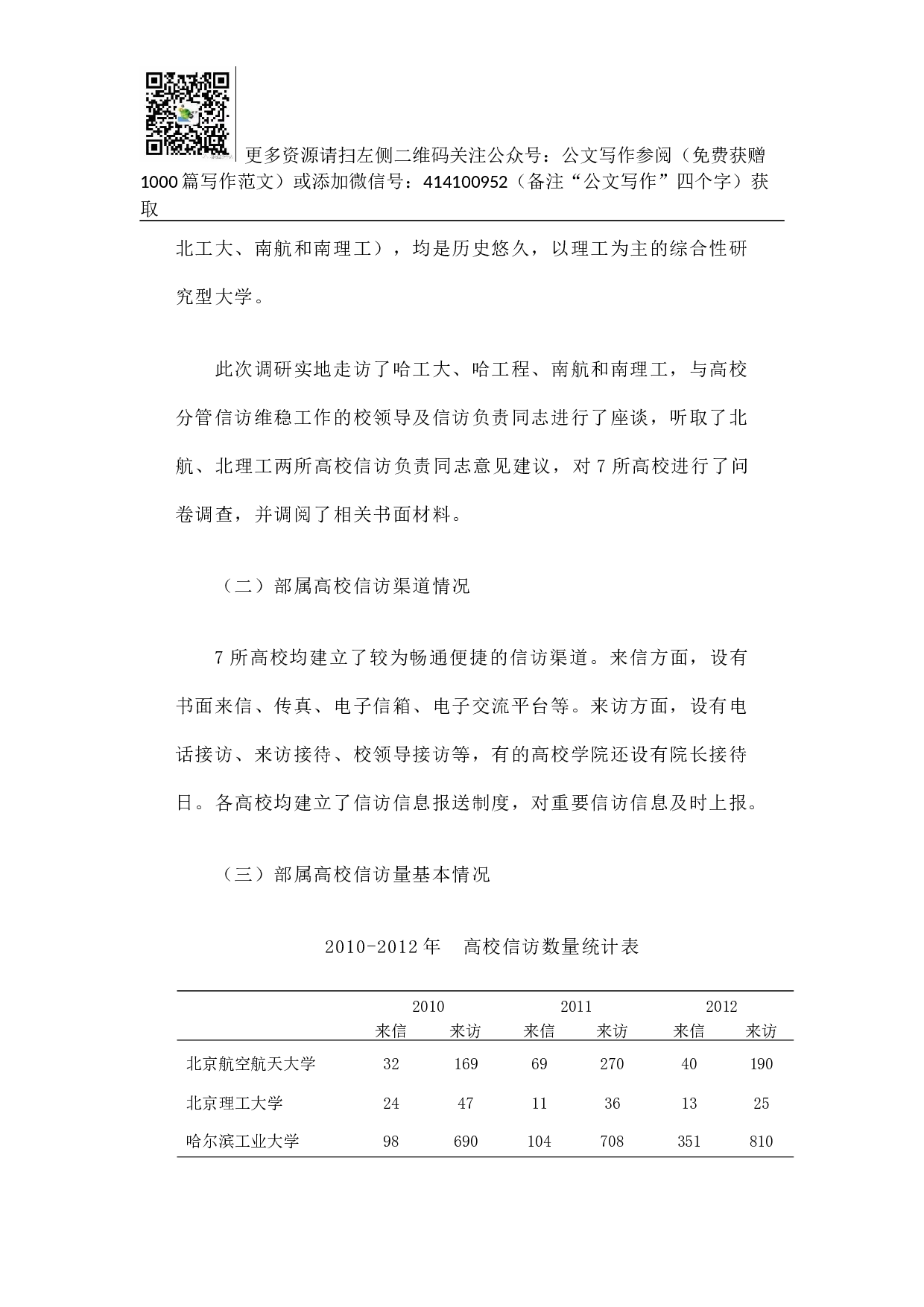 工业和信息化部办公厅关于部属高校信访工作调研的报告.docx 第2页