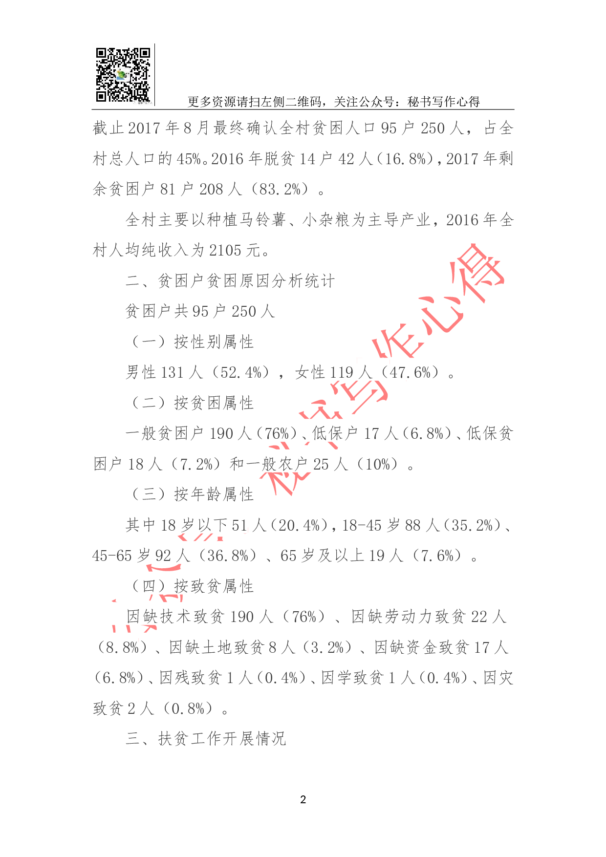 第一书记XX村精准扶贫工作开展情况总结材料.doc 第2页