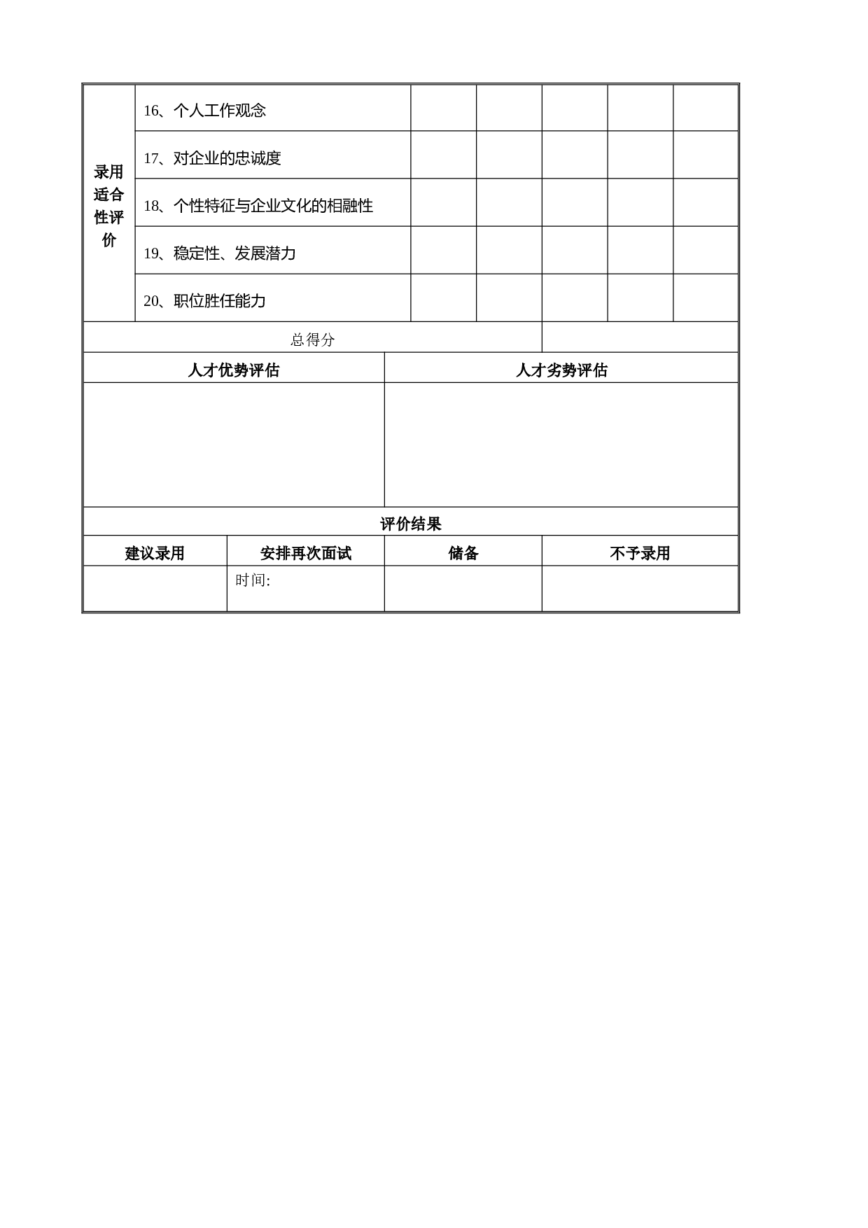 【面试】应聘人员初试测评表.doc 第2页