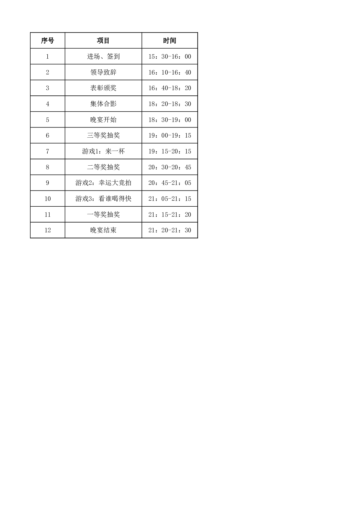 【年会策划方案】晚会活动过程控制表.xls 第1页