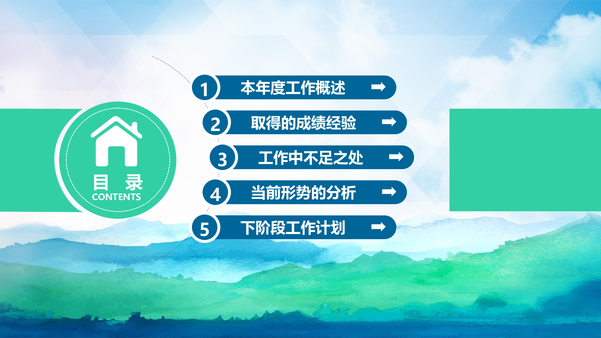 极简唯美2023工作总结PPT模板.pptx 第3页