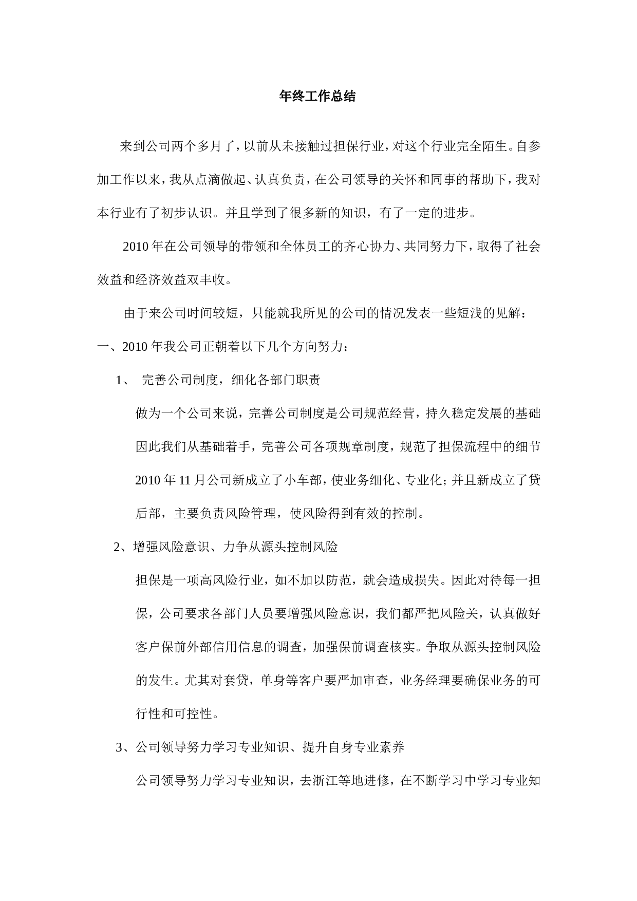 担保公司终工作总结.doc 第1页