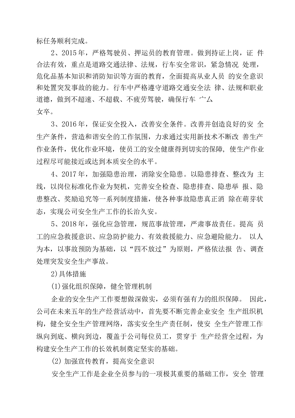 危险货物运输公司中长期规划.docx 第2页