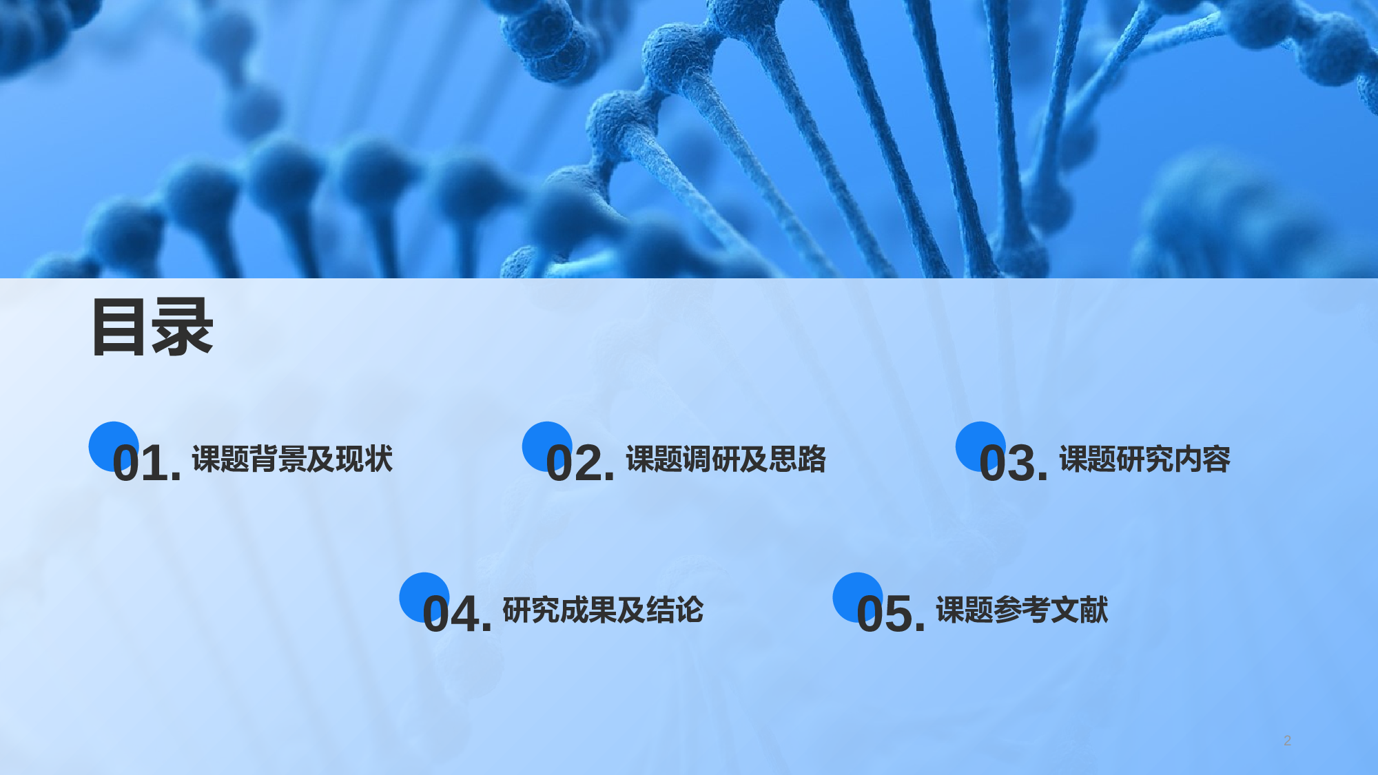 蓝色医学专业毕业论文答辩PPT.pptx 第2页
