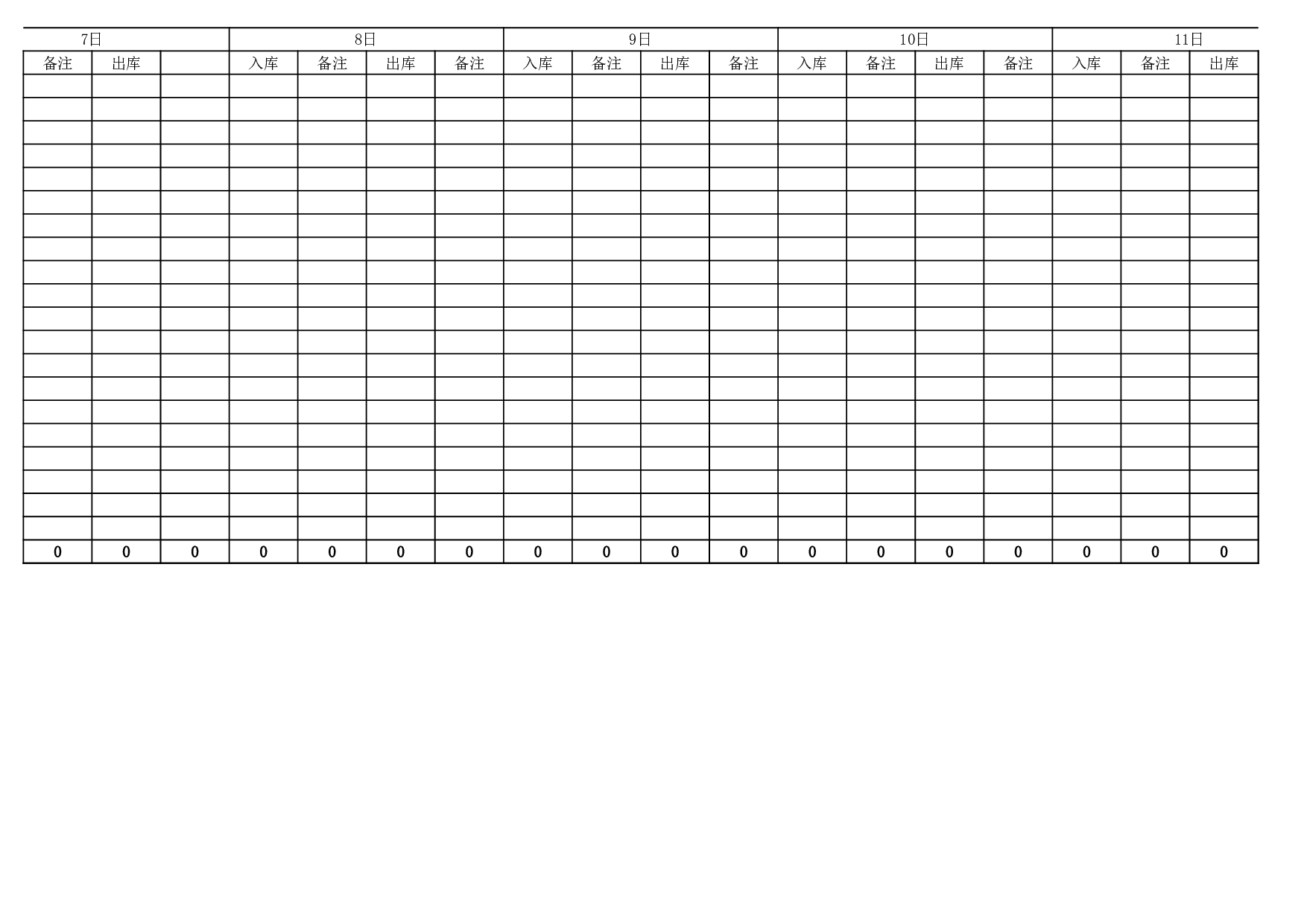 10.仓库进出仓基本表格.xls 第3页